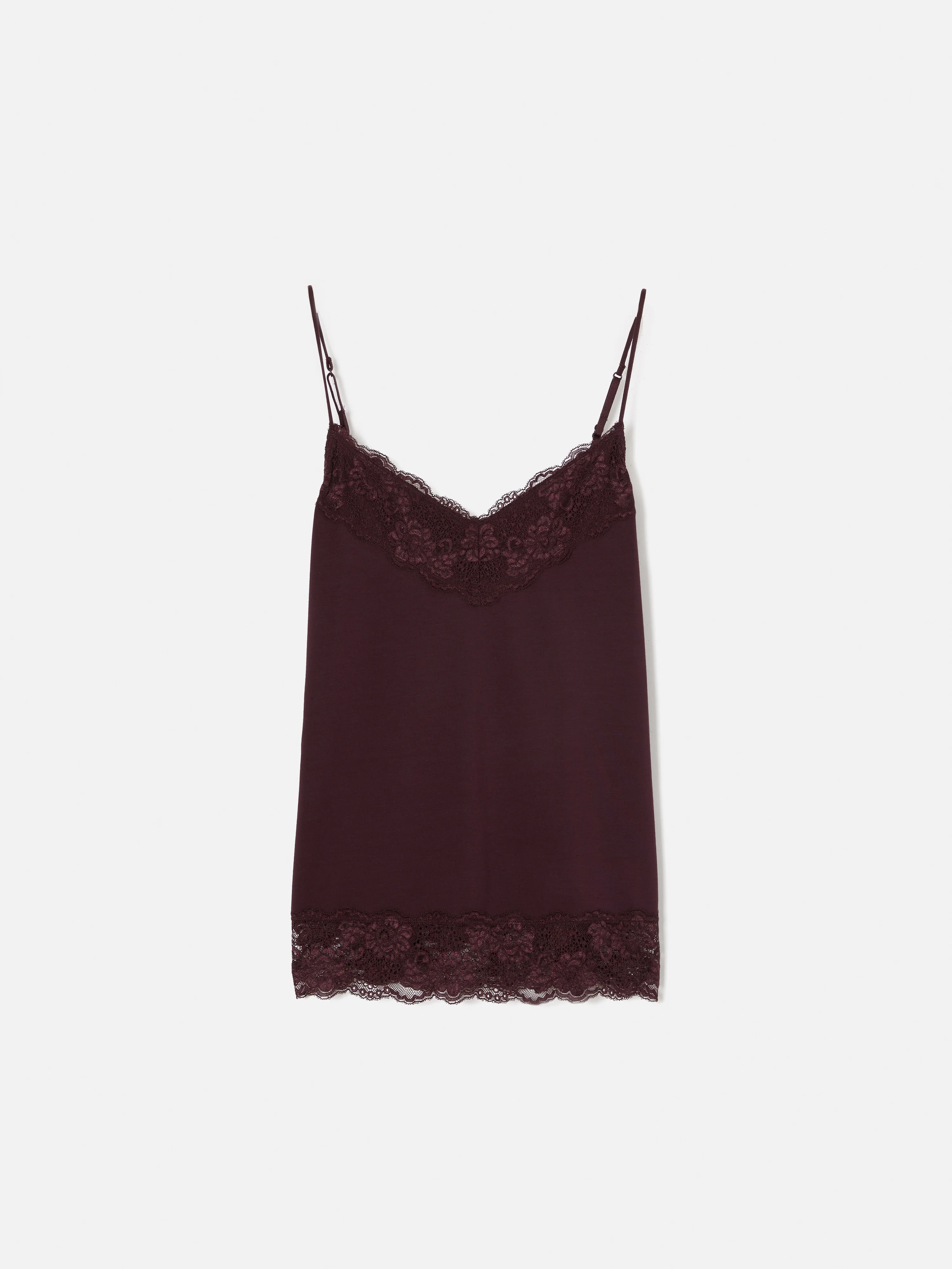 Modal Lace Vest | Black Cherry - Image 8