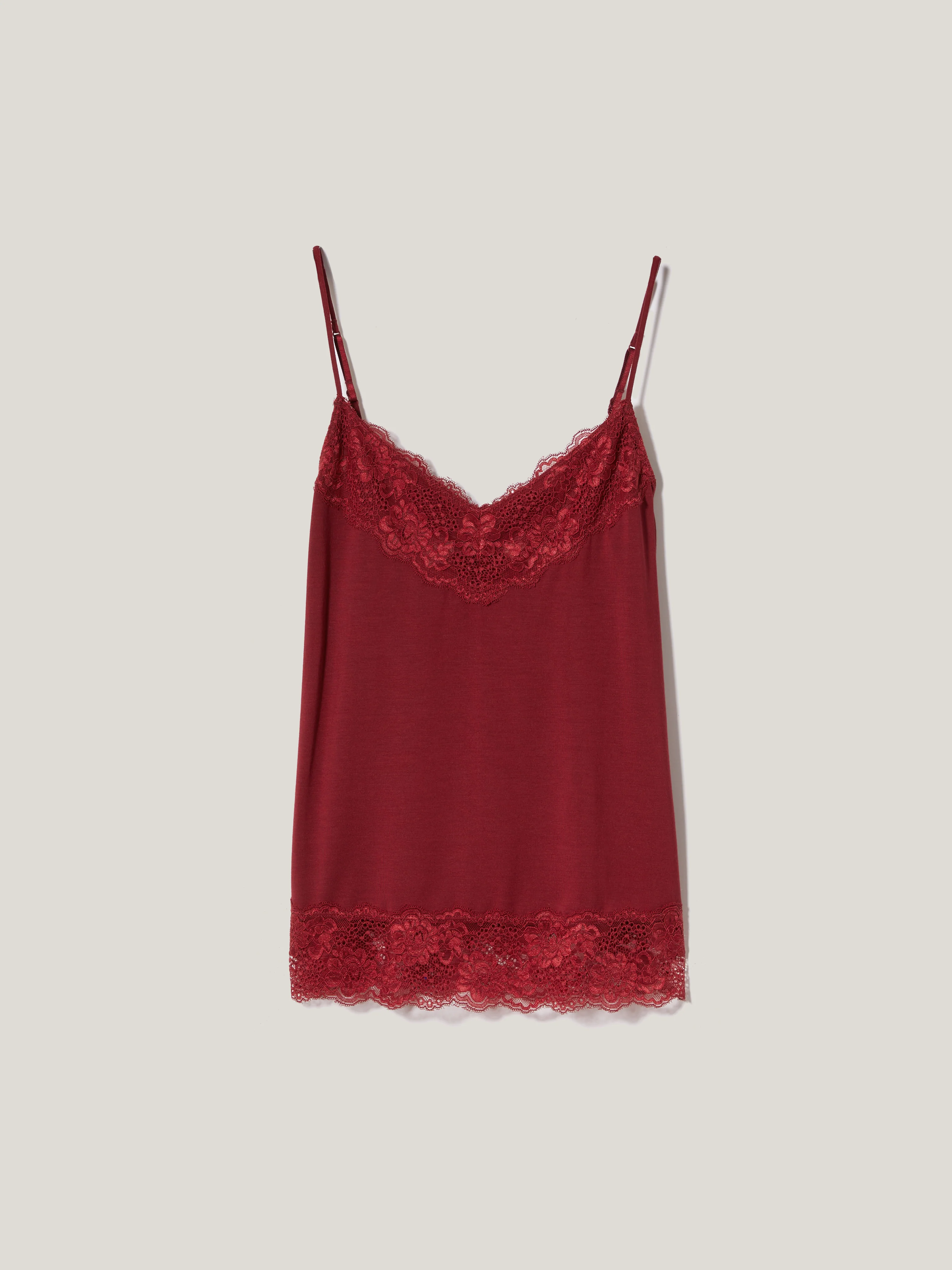 Modal Lace Vest | Cinema Red - Image 8