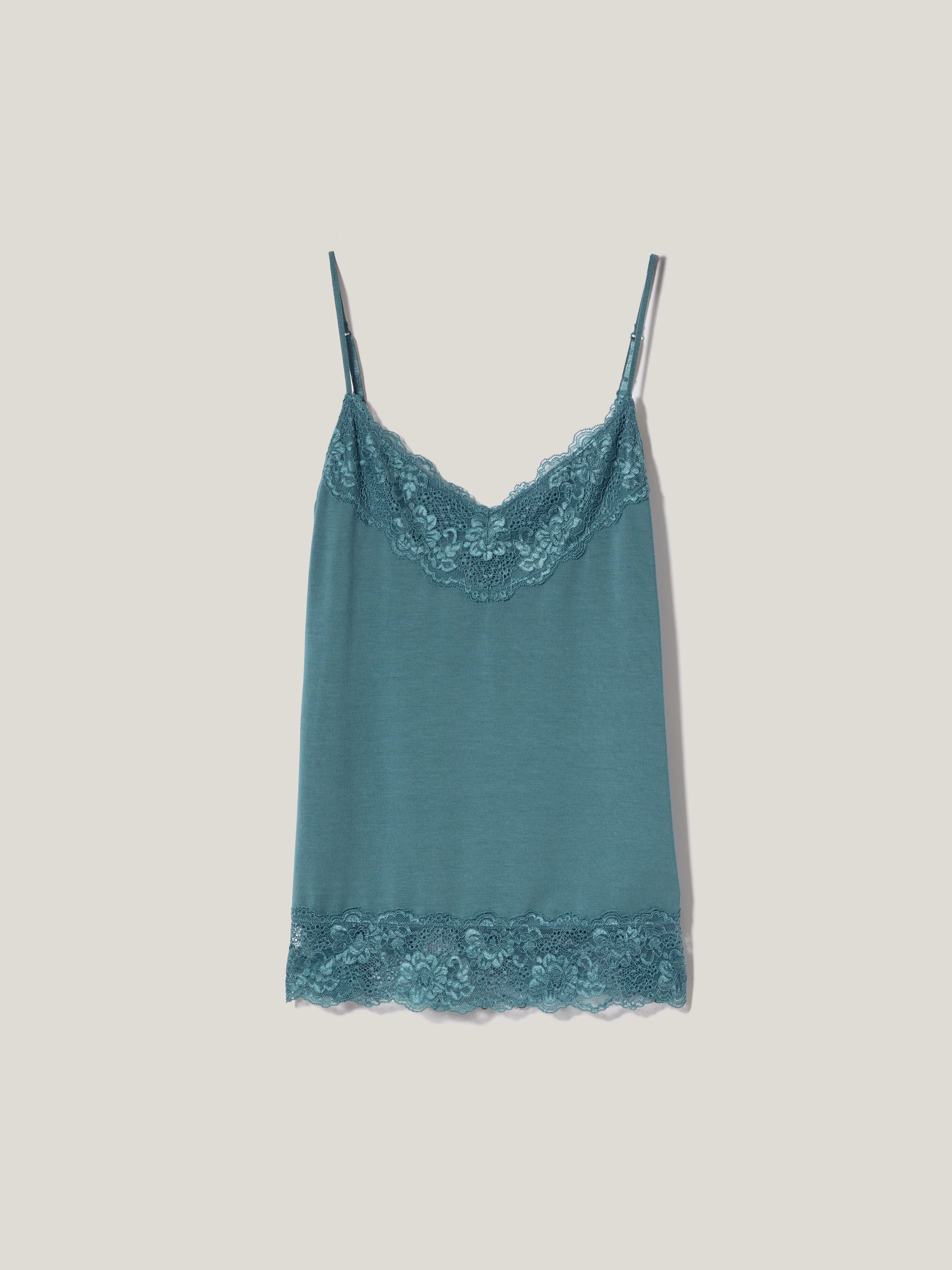Modal Lace Vest | Deep Water - Image 8