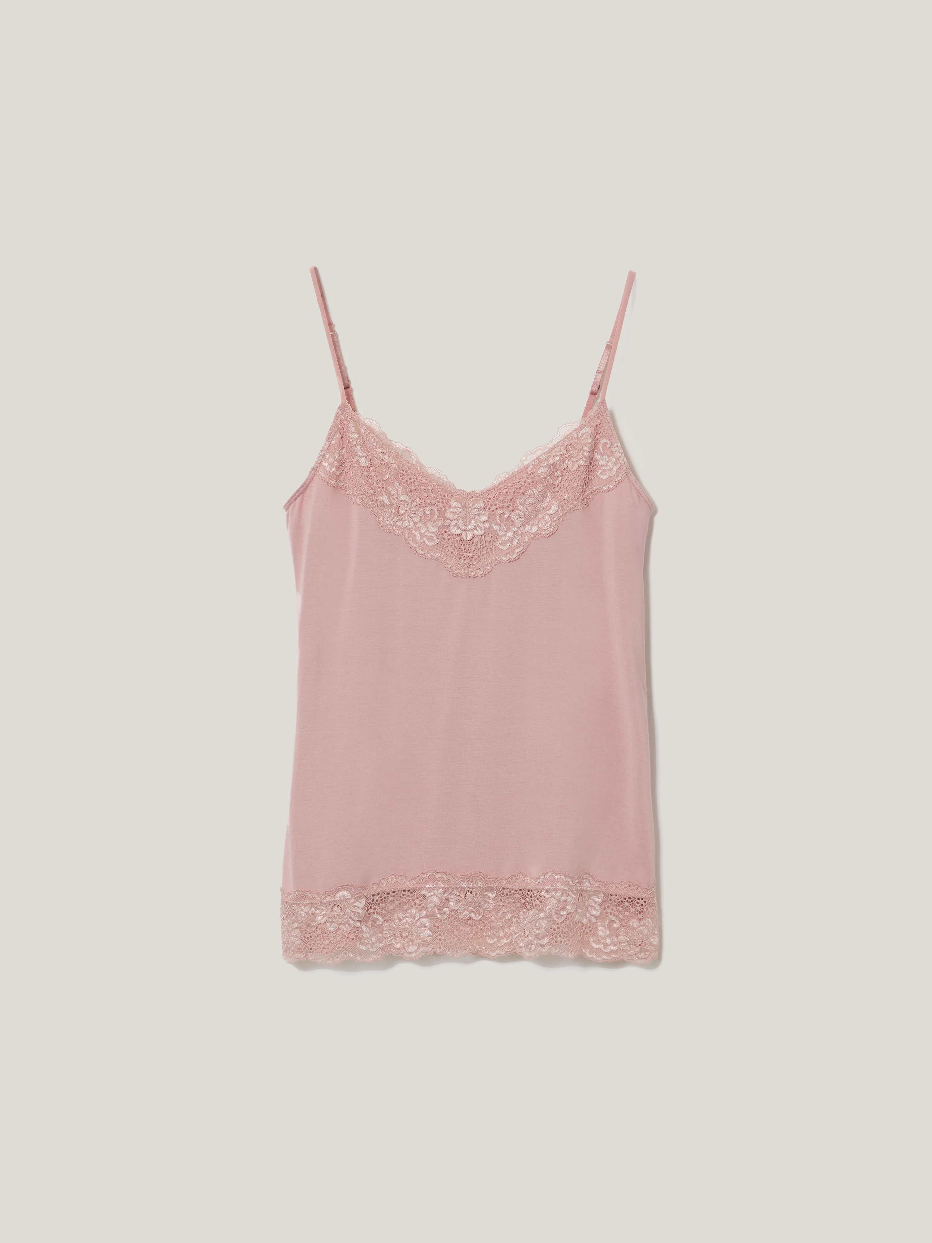 Modal Lace Vest | Haze Pink - Image 6