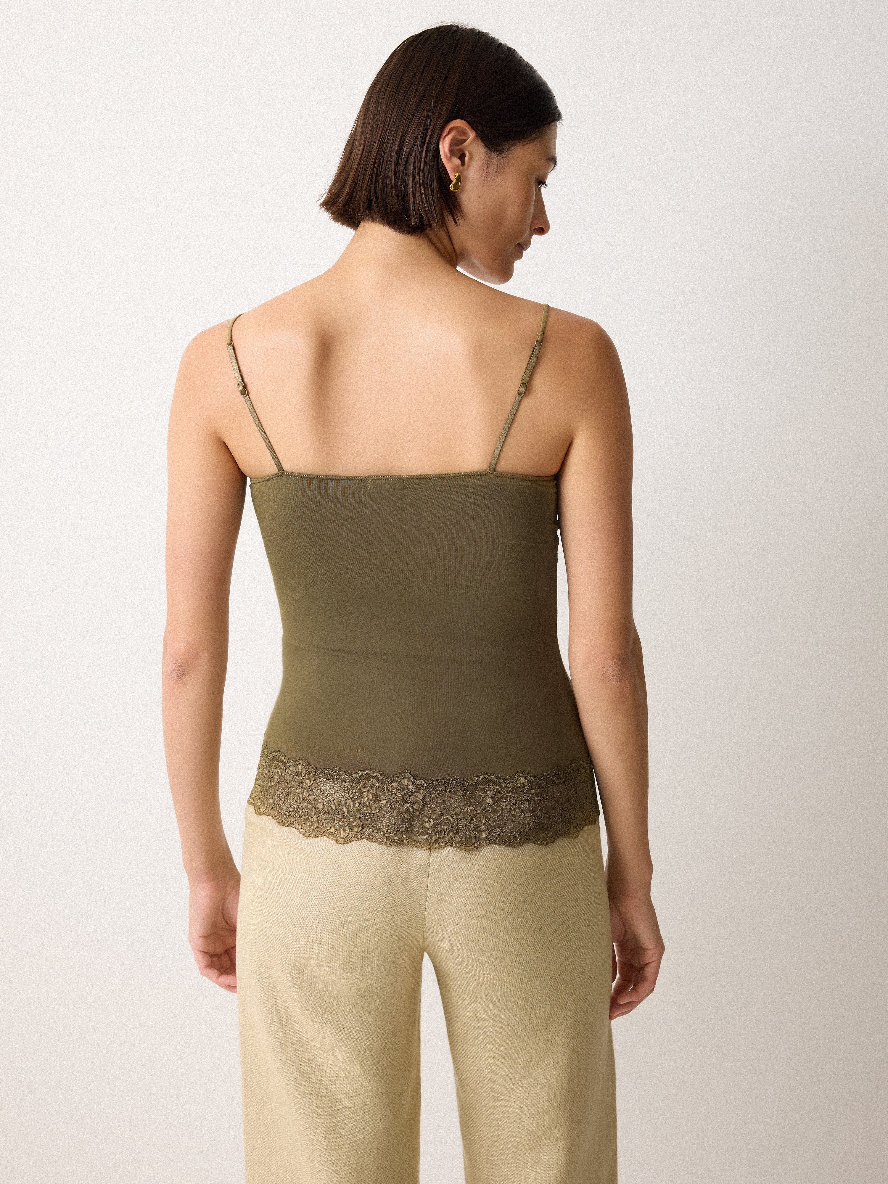 Modal Lace Vest | Light Chestnut - Image 4