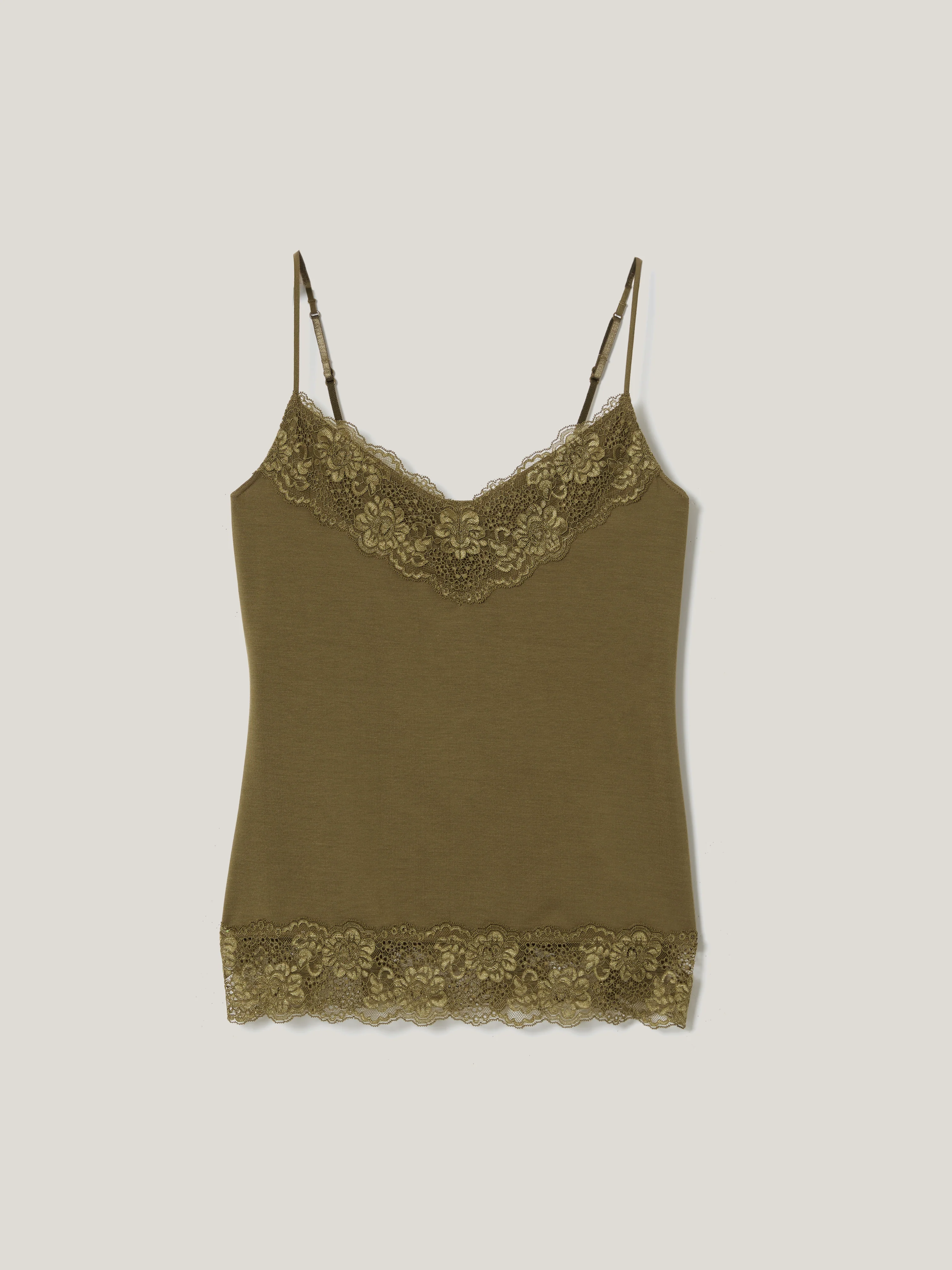 Modal Lace Vest | Light Chestnut - Image 5