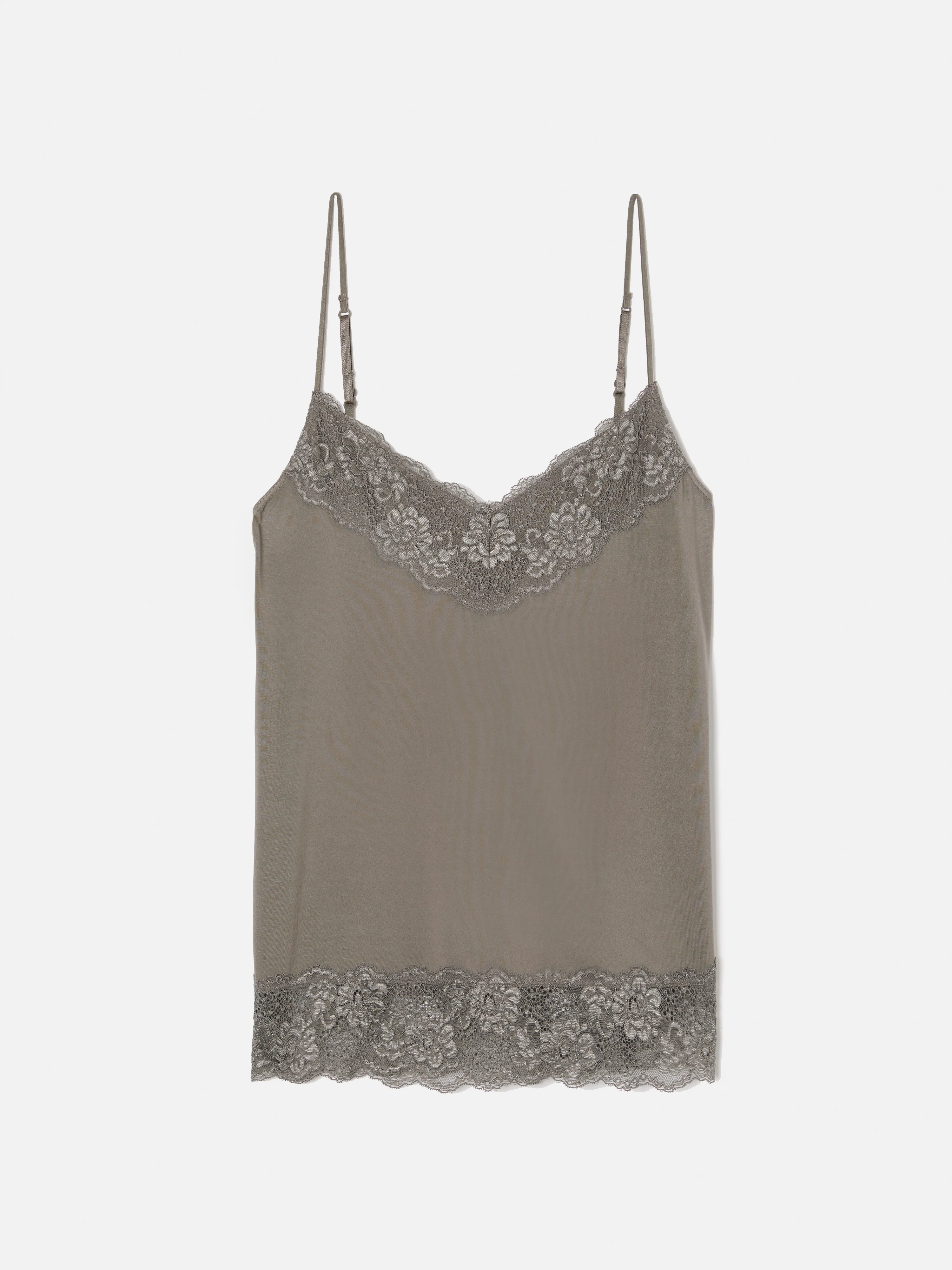 Modal Lace Vest | Mushroom - Image 7