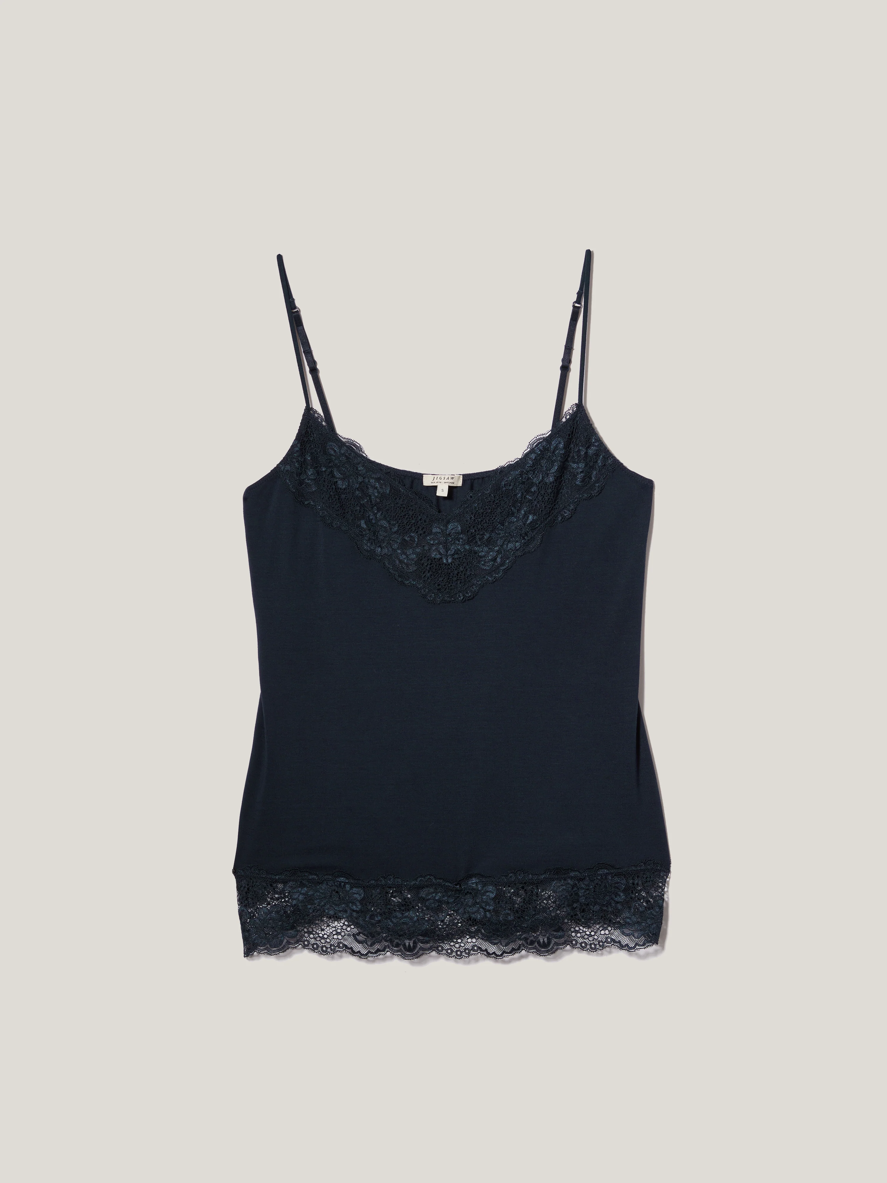 Modal Lace Vest | Navy - Image 5