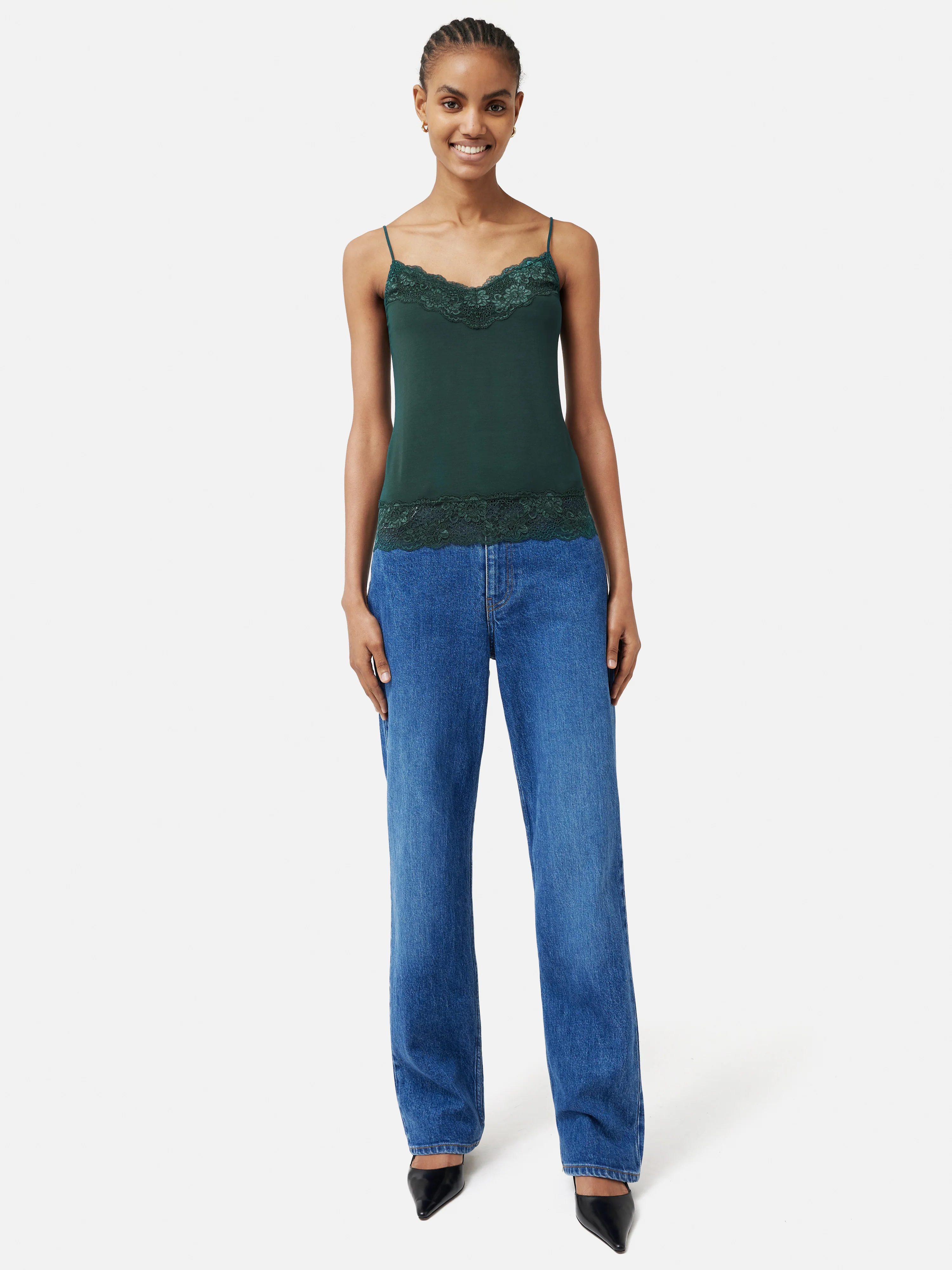 Modal Lace Vest | Nordic Pine - Image 2