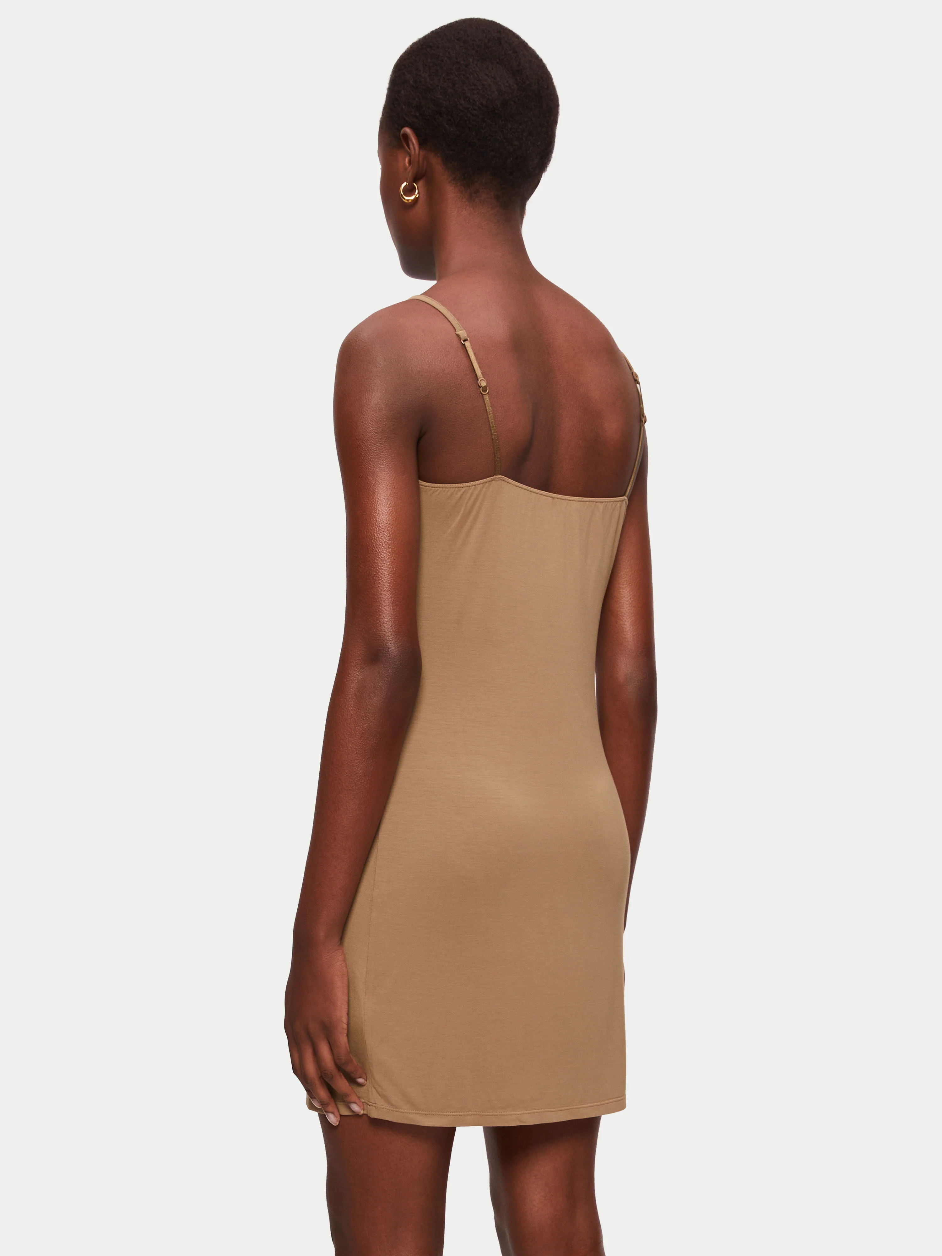 Modal Slip Dress | Coffee - Image 5