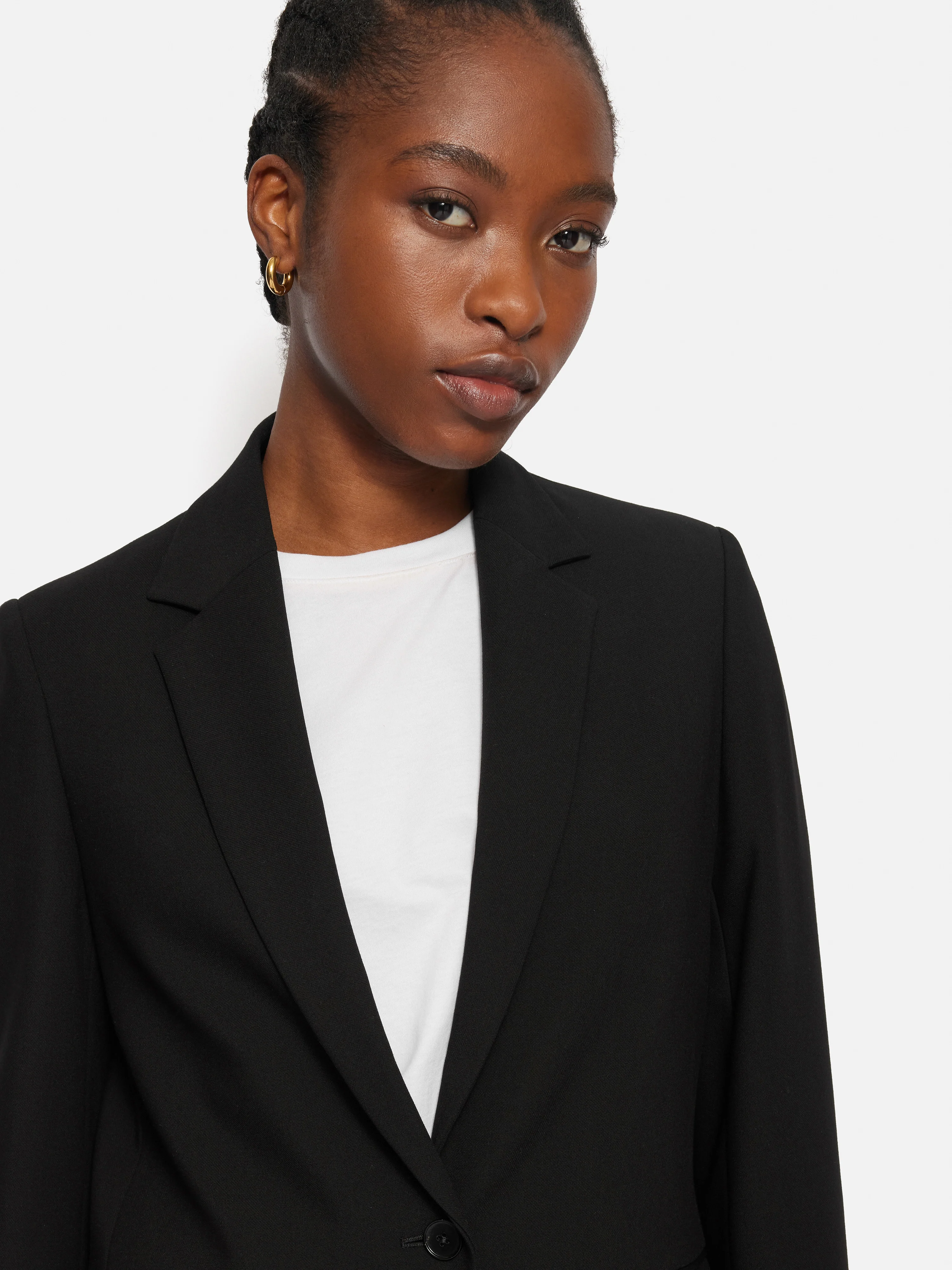 Modern Crepe Brook Blazer | Black - Image 2