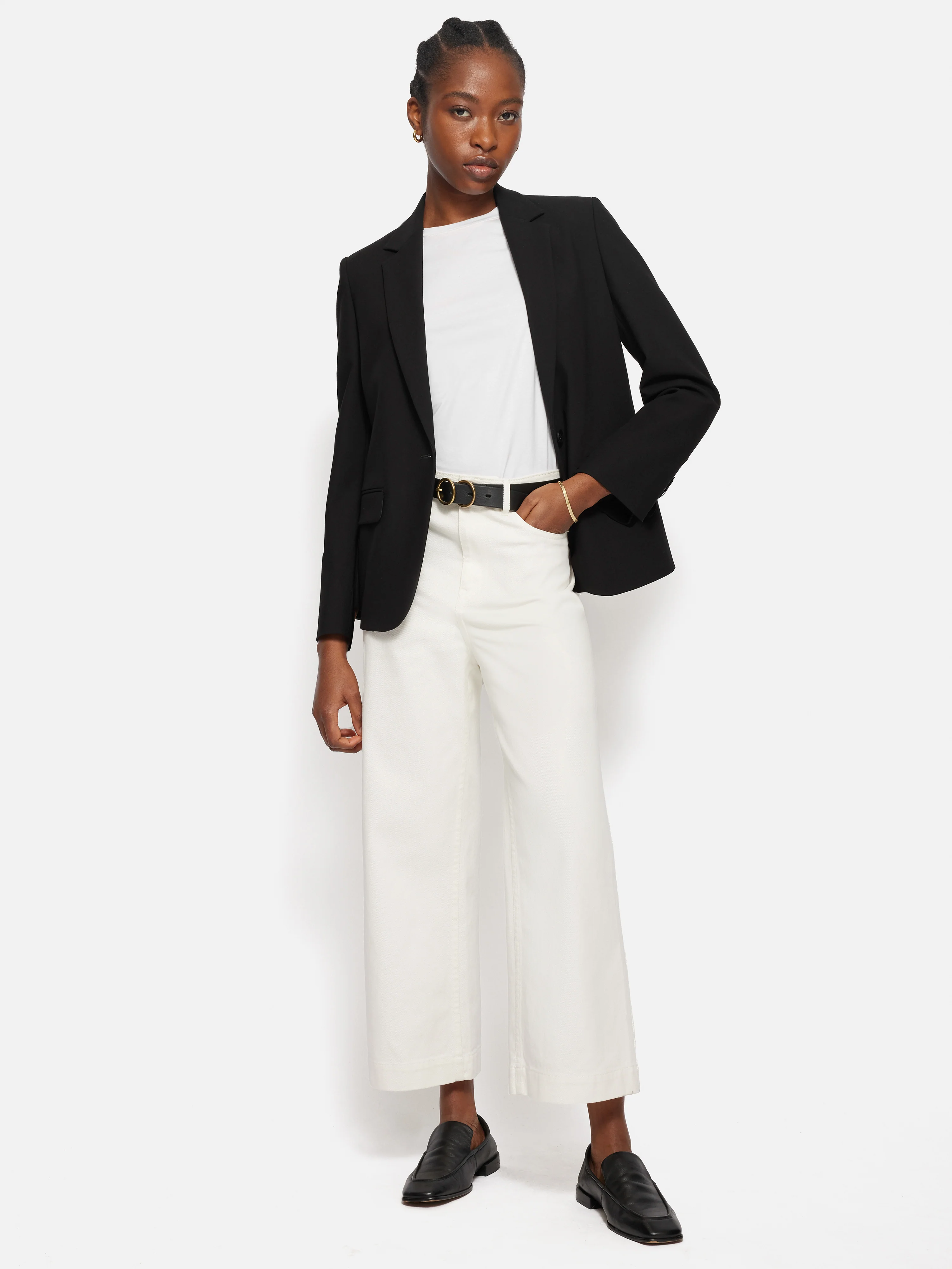 Modern Crepe Brook Blazer | Black - Image 6