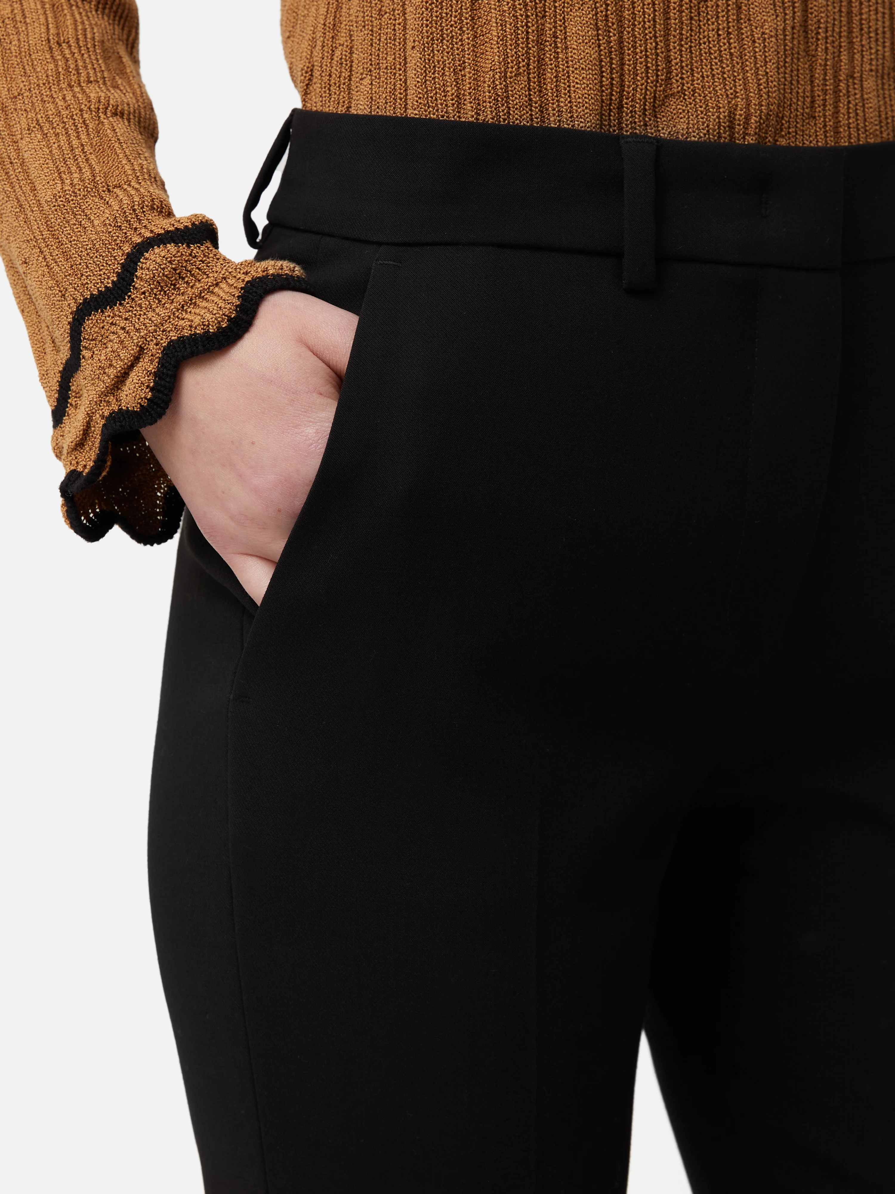 Modern Crepe Marden Trouser | Black - Image 3