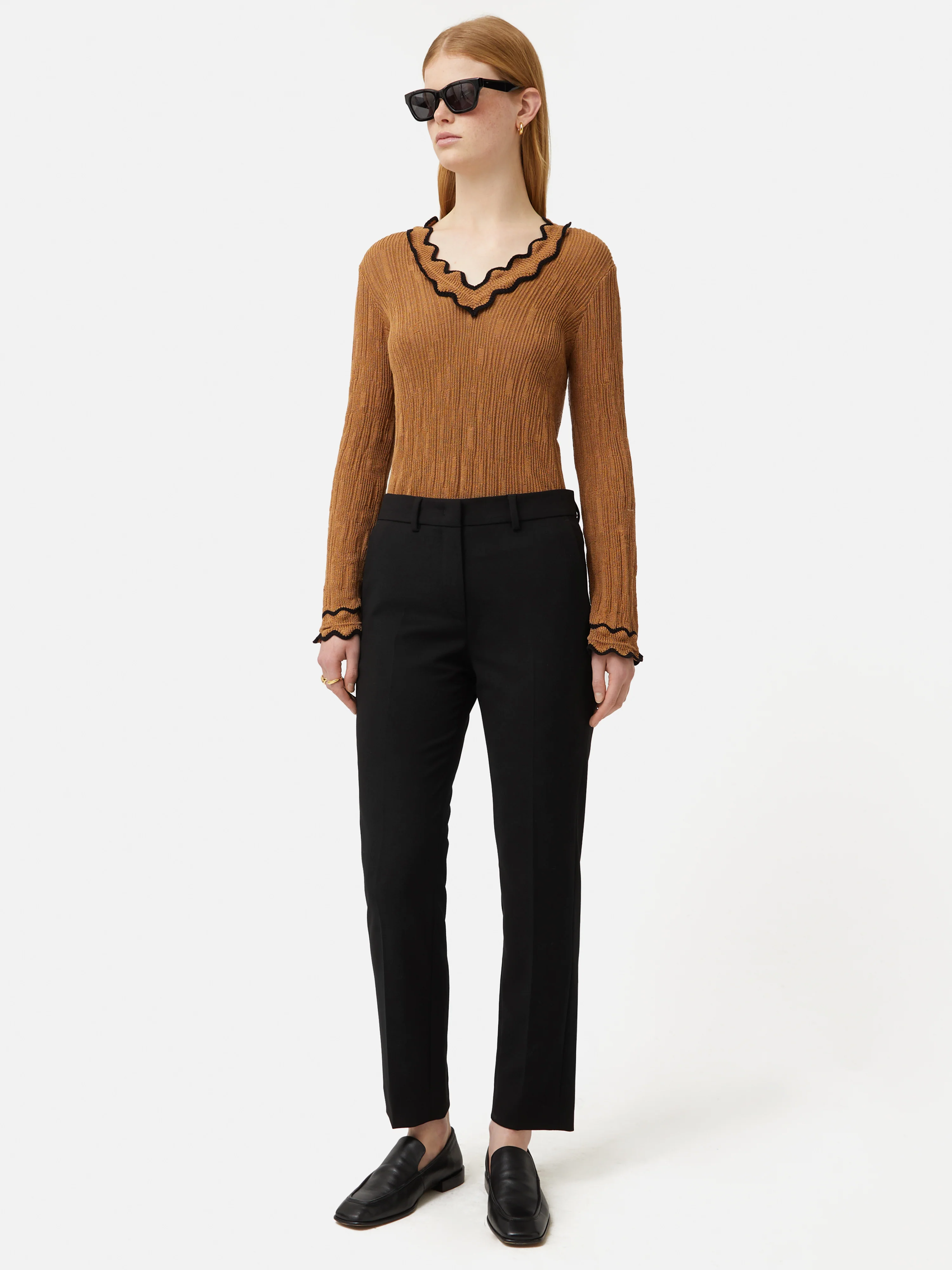 Modern Crepe Marden Trouser | Black - Image 4
