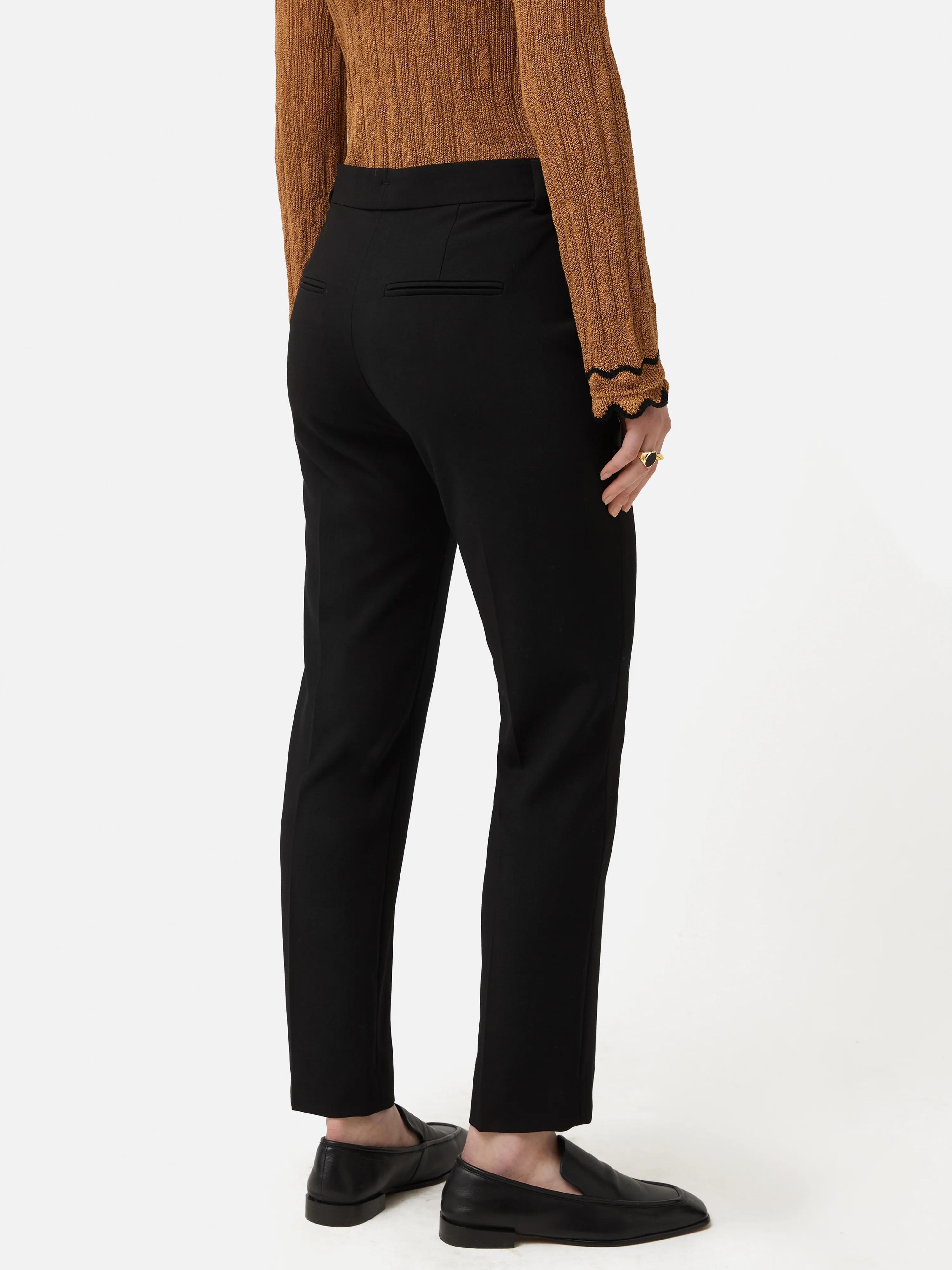 Modern Crepe Marden Trouser | Black - Image 5