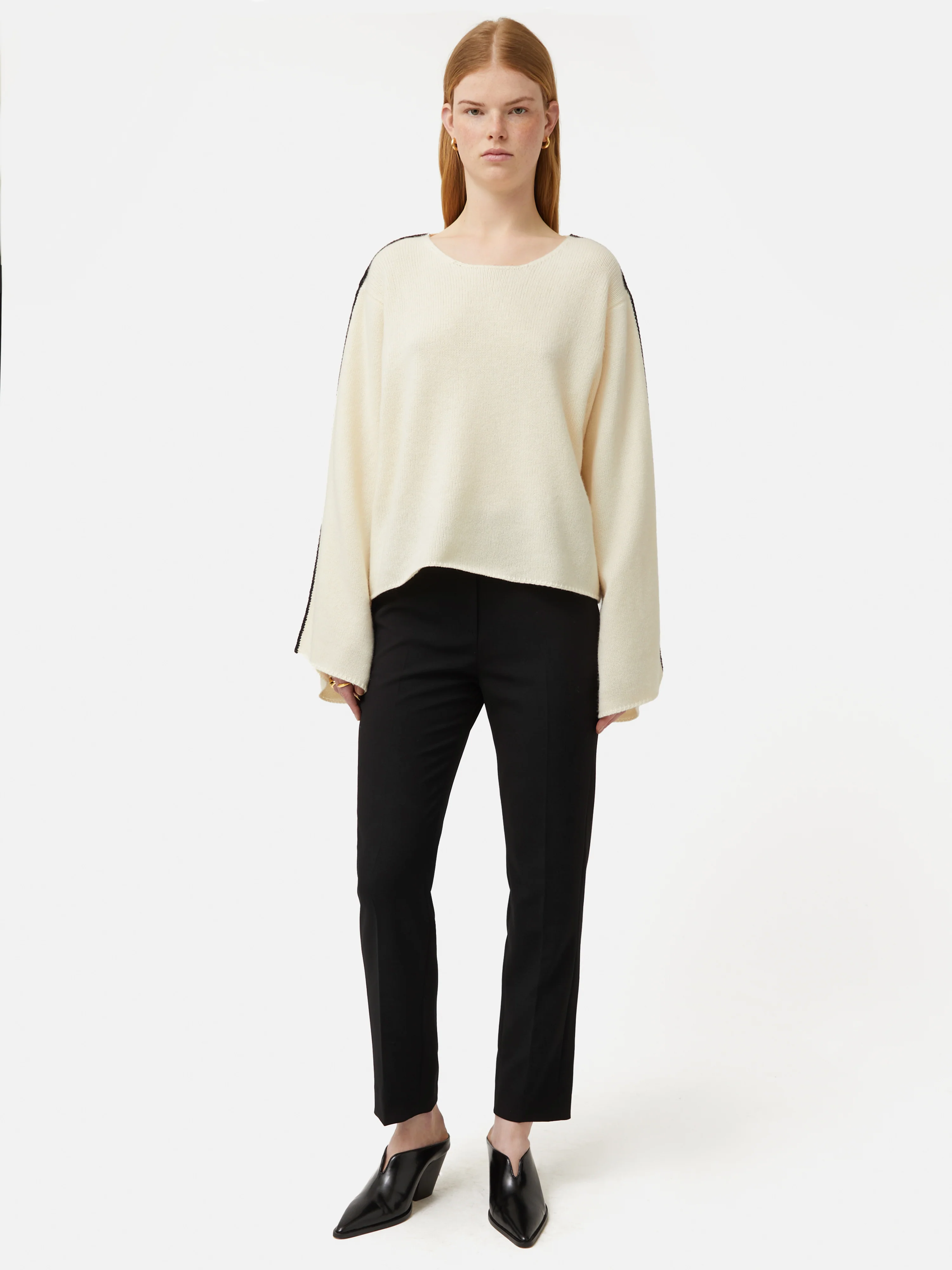 Modern Crepe Marden Trouser | Black - Image 6