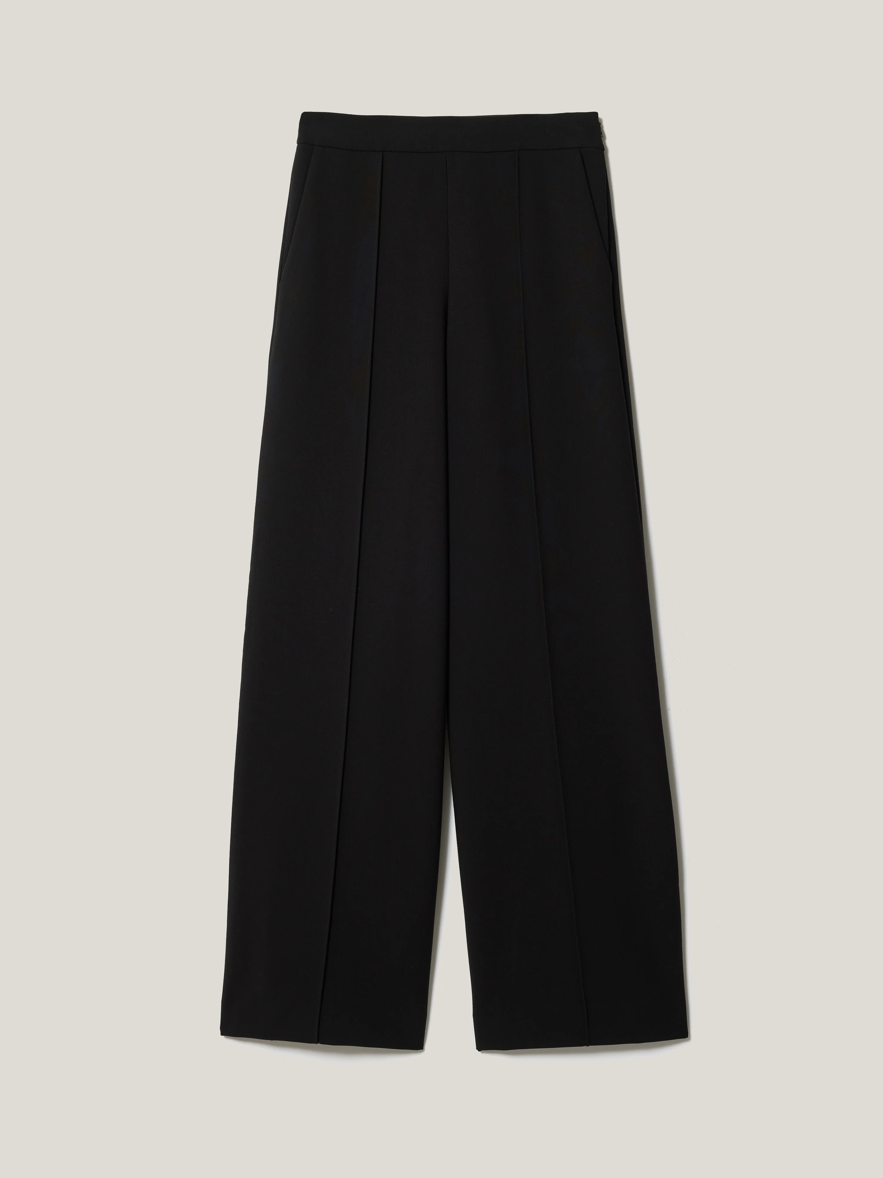 Modern Crepe Wide Leg Trouser | Black - Image 6