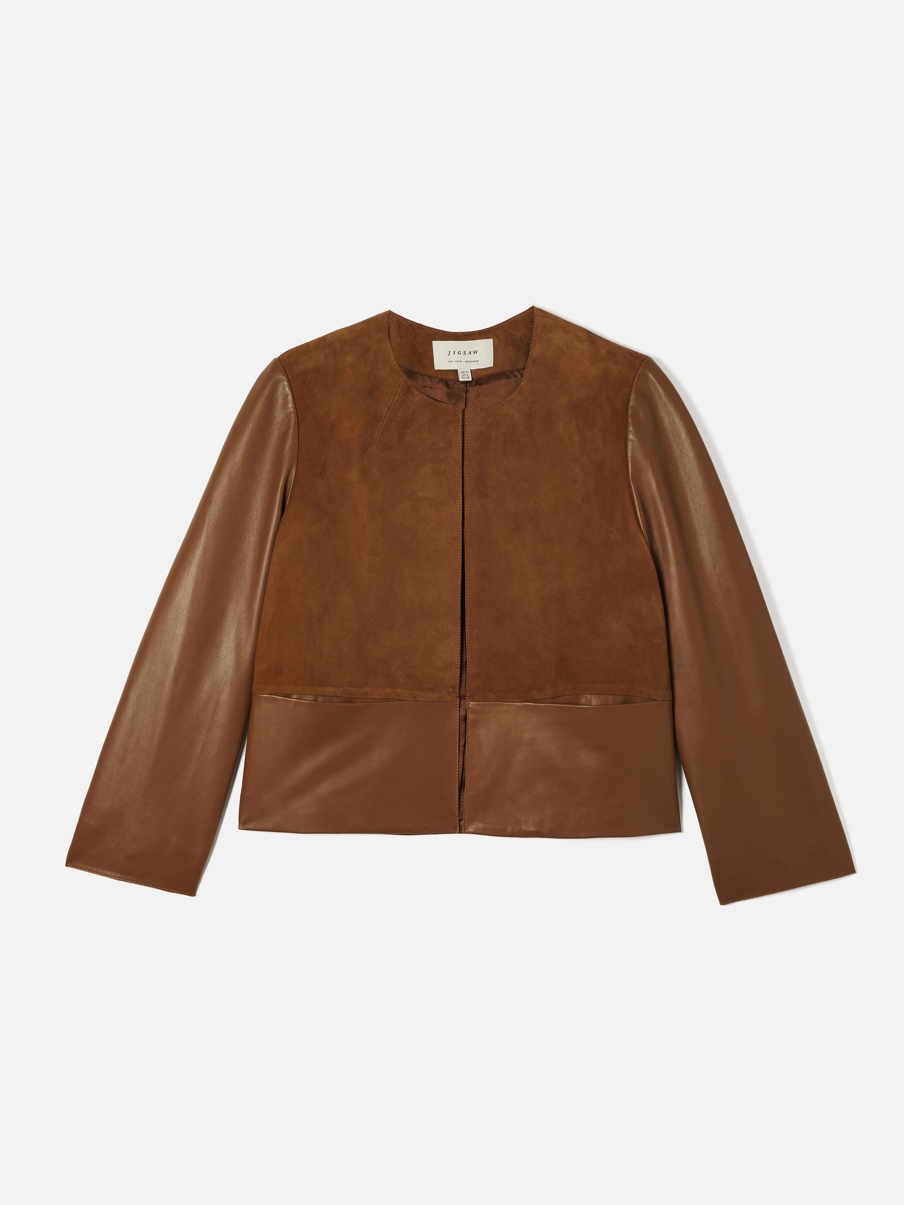 Nakoa Leather Mix Jacket | Tan - Image 8