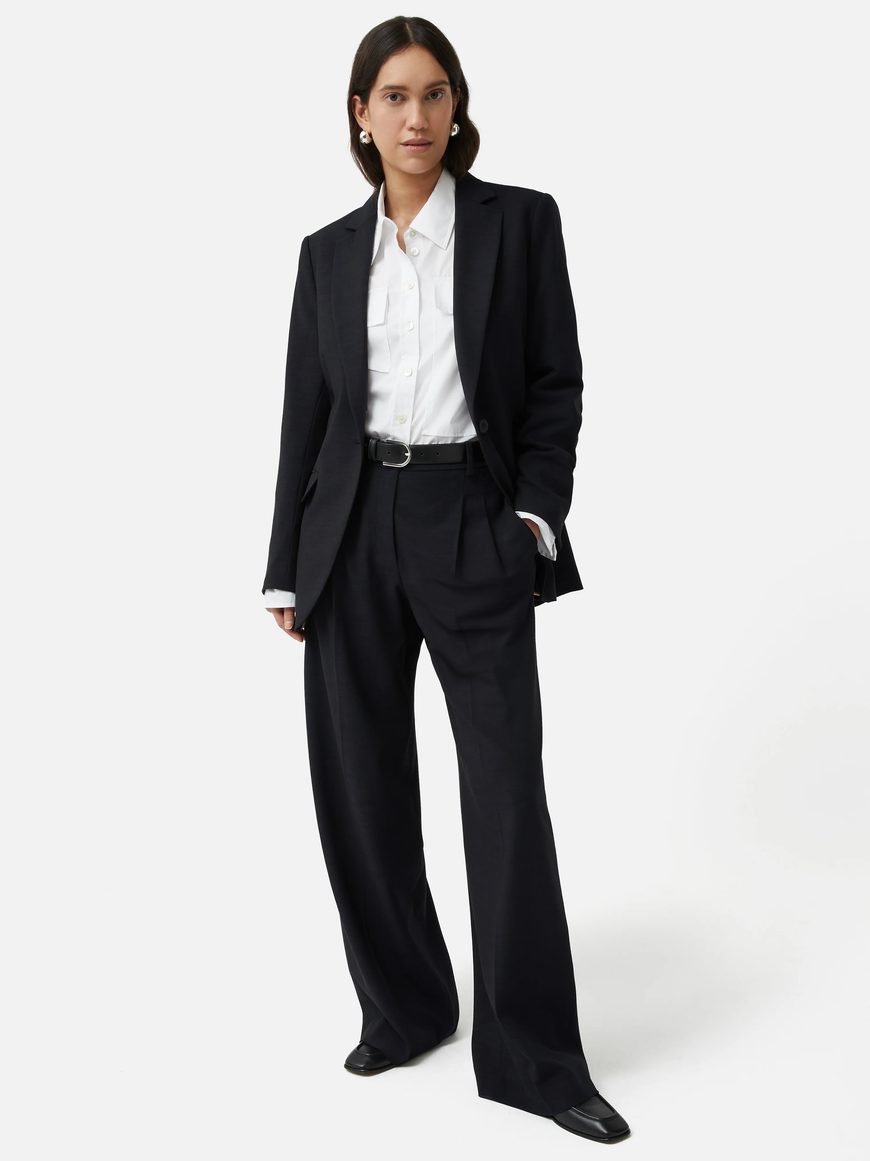 Nik Crosshatch Trouser | Navy - Image 3
