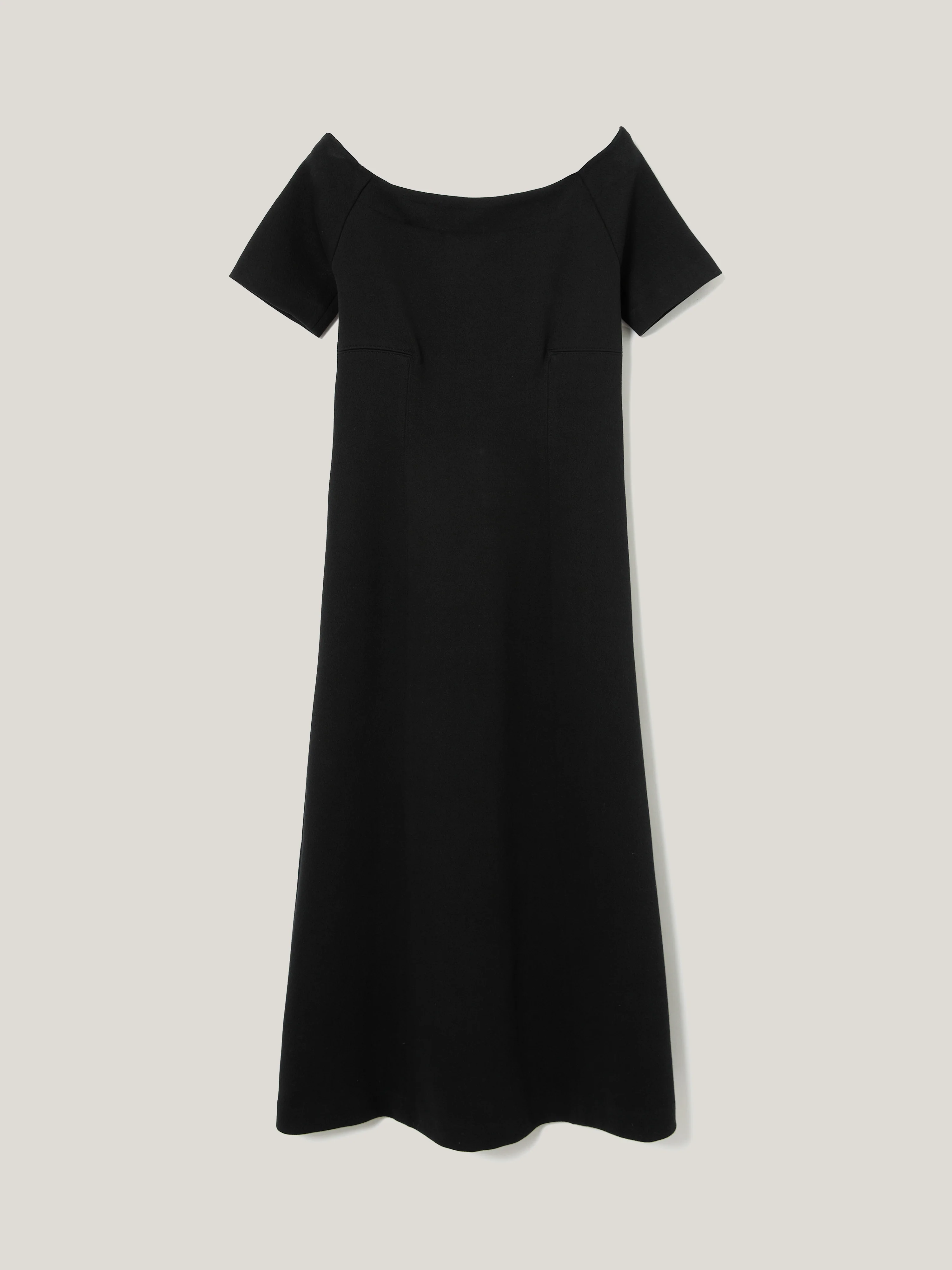 Off Shoulder Crepe Dress | Black - Image 5