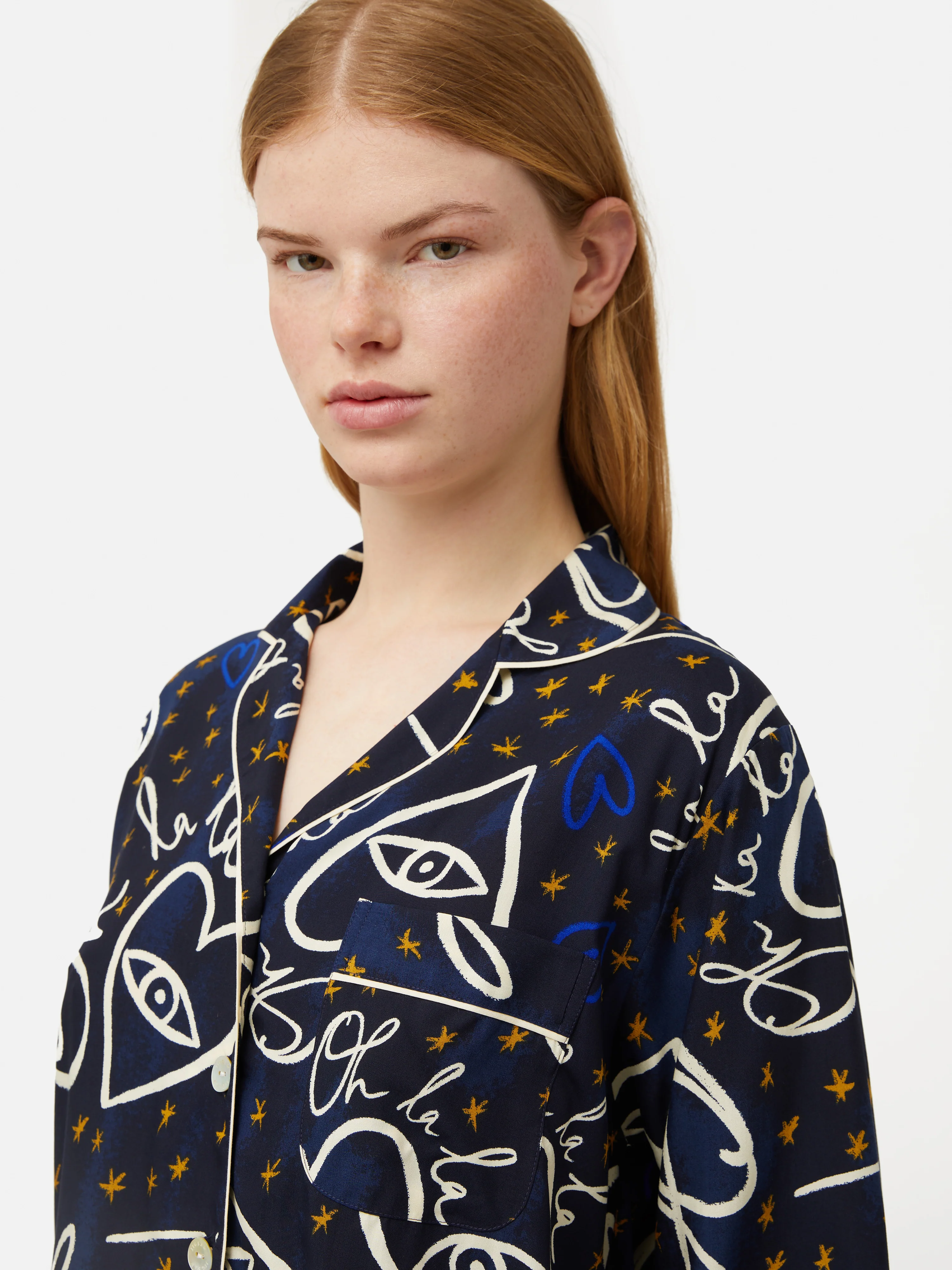 Oh La La Modal Pyjama | Navy - Image 3