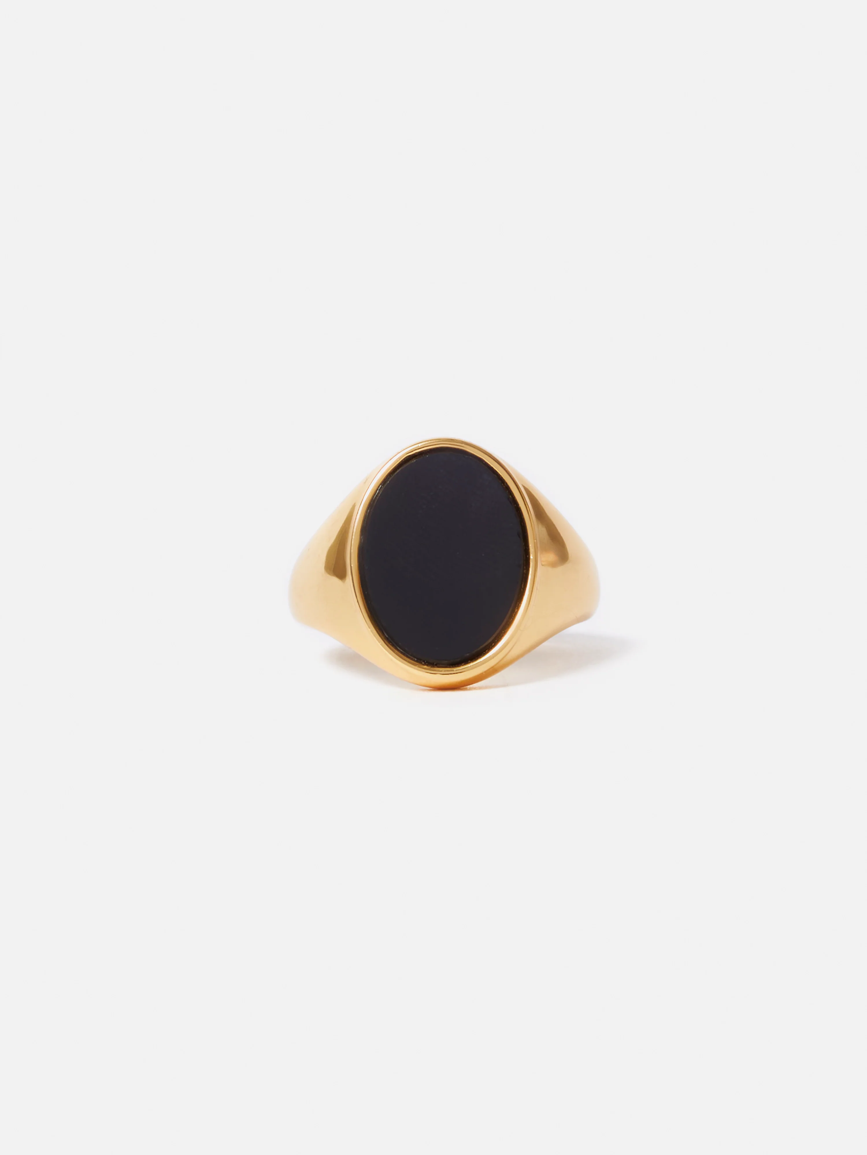 Onyx Oval Signet Ring | Black - Image 3