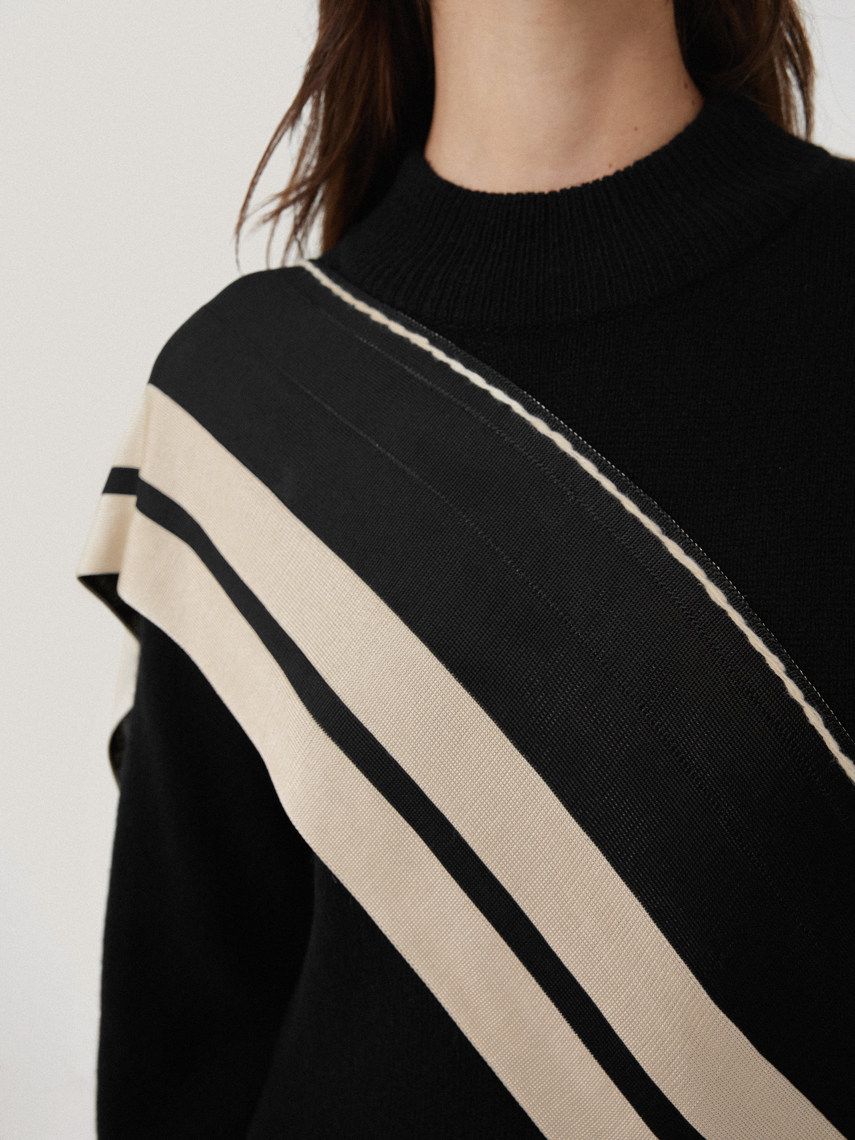 Opera Scarf Knitted Dress | Black - Image 4