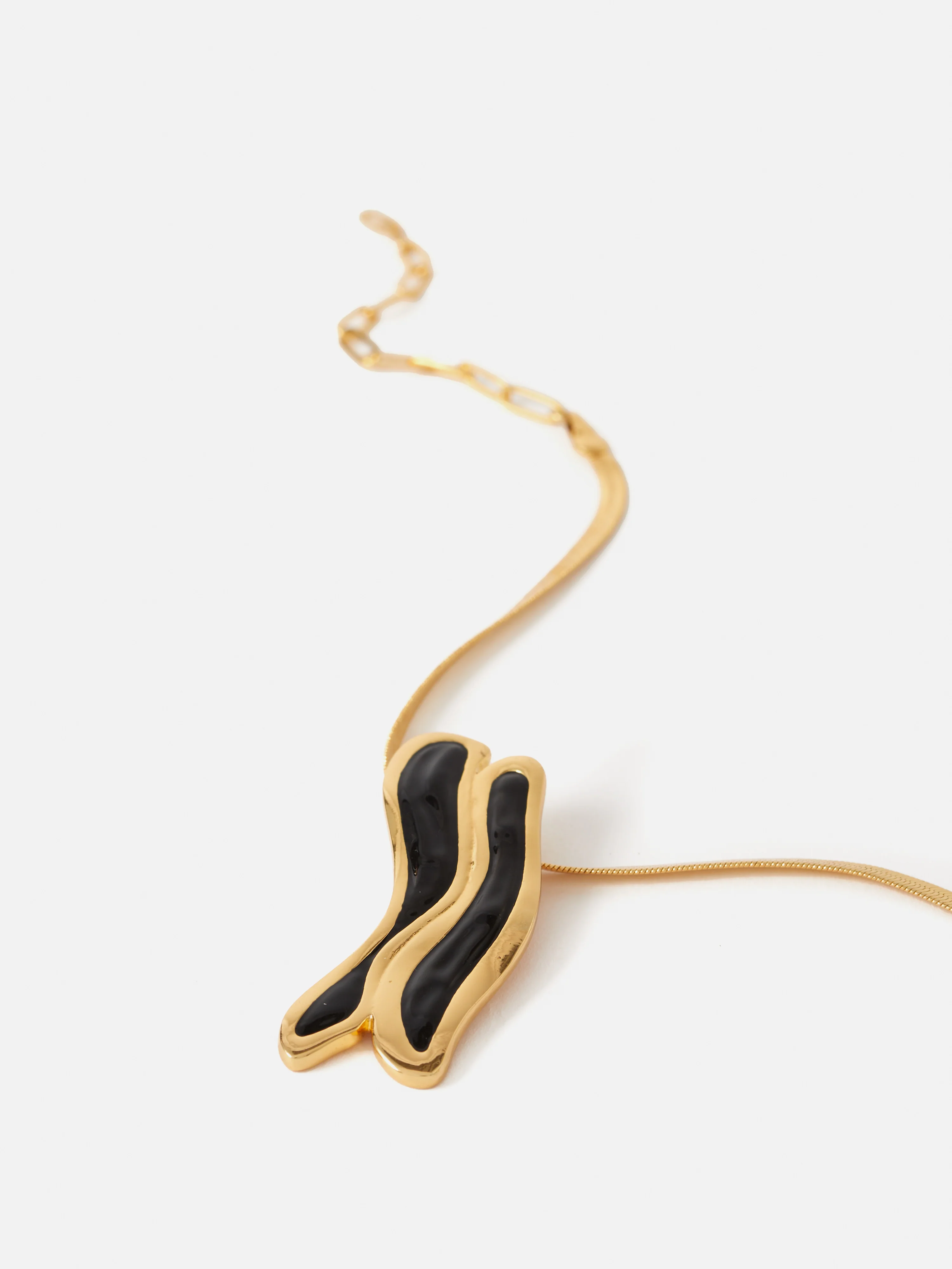 Organic Enamel Inlay Pendant | Black - Image 2