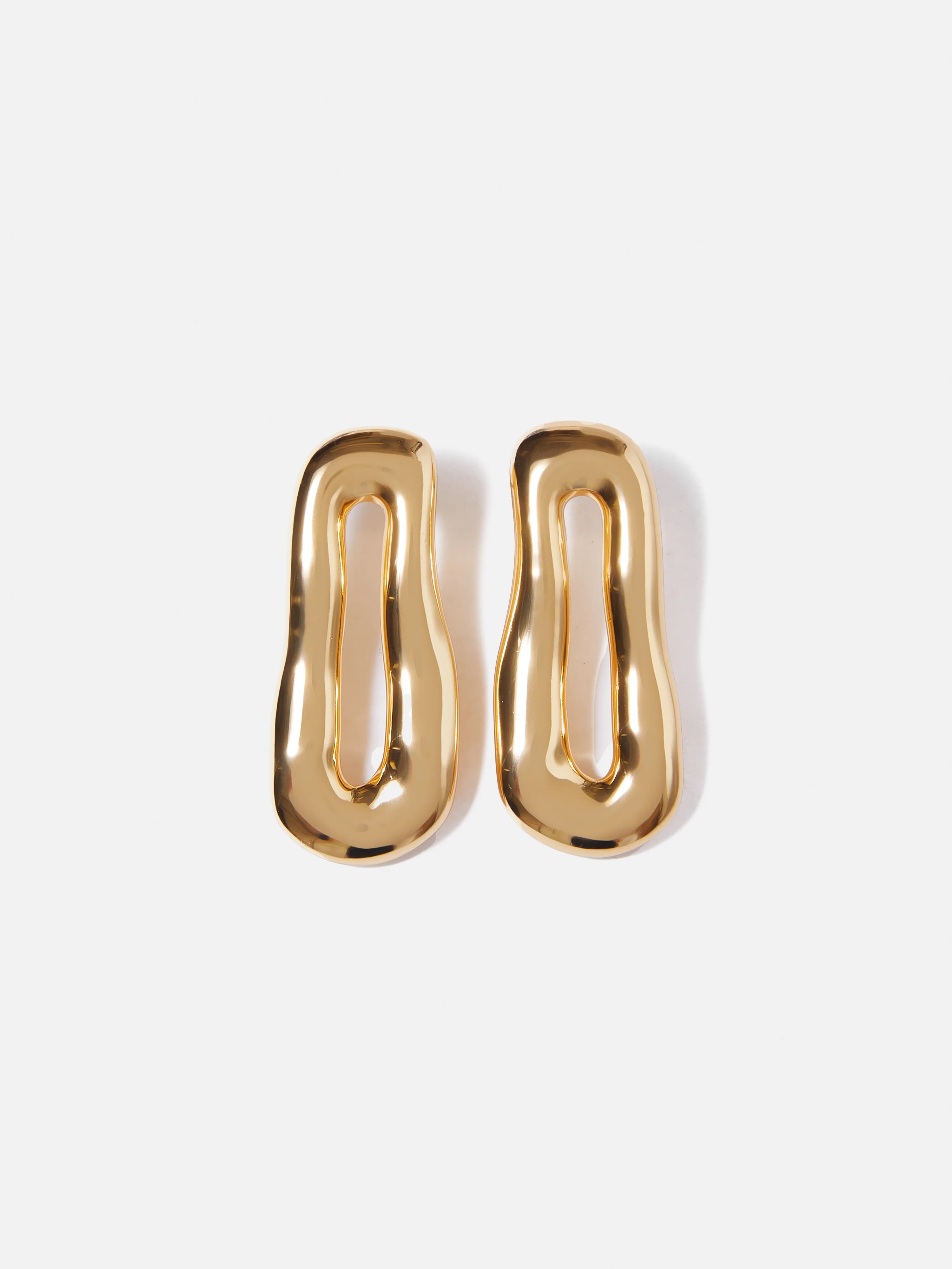 Organic Loop Earrings | Gold - Image 3