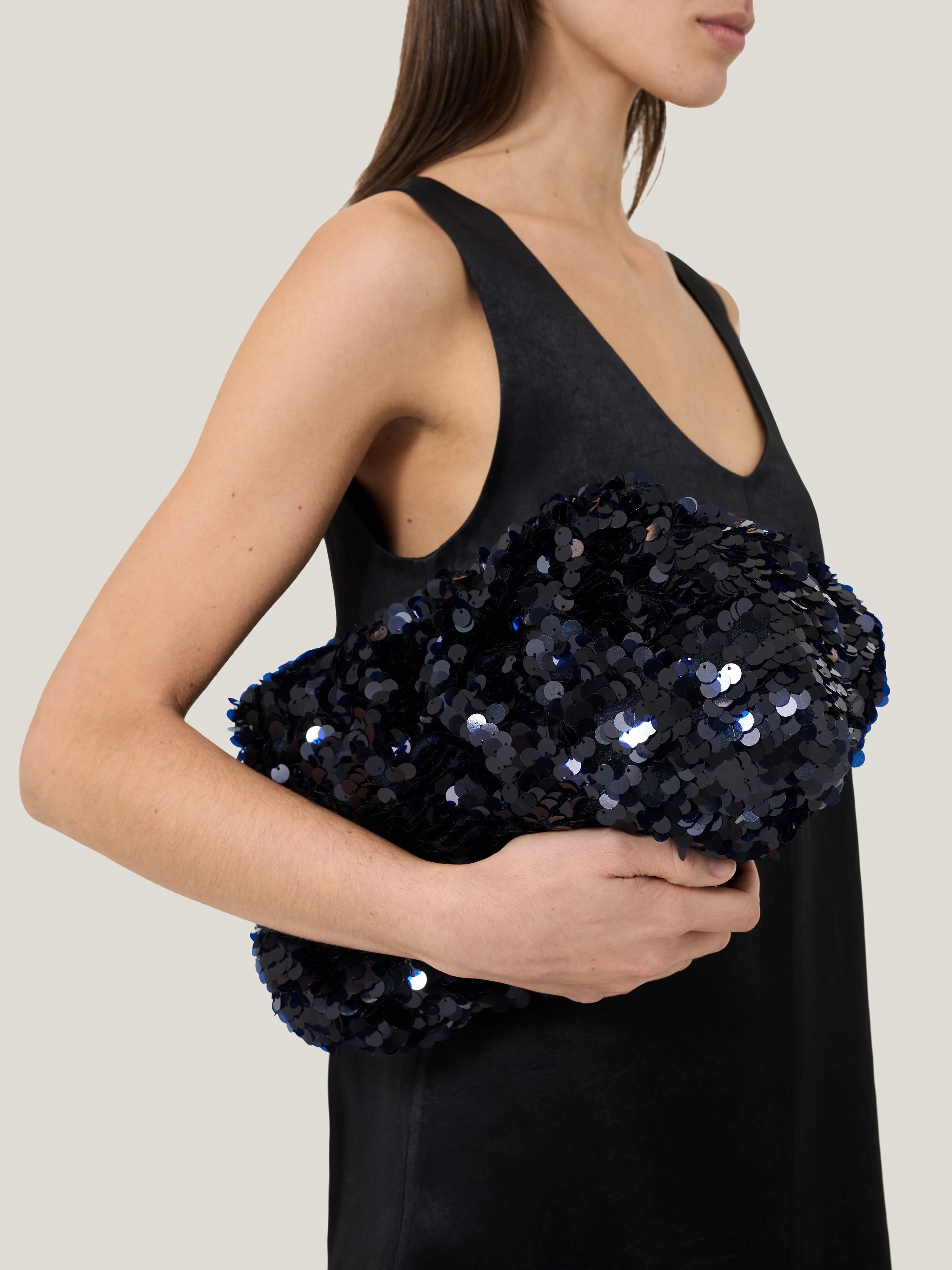 Oversized Sequin Clutch | Navy - Image 5