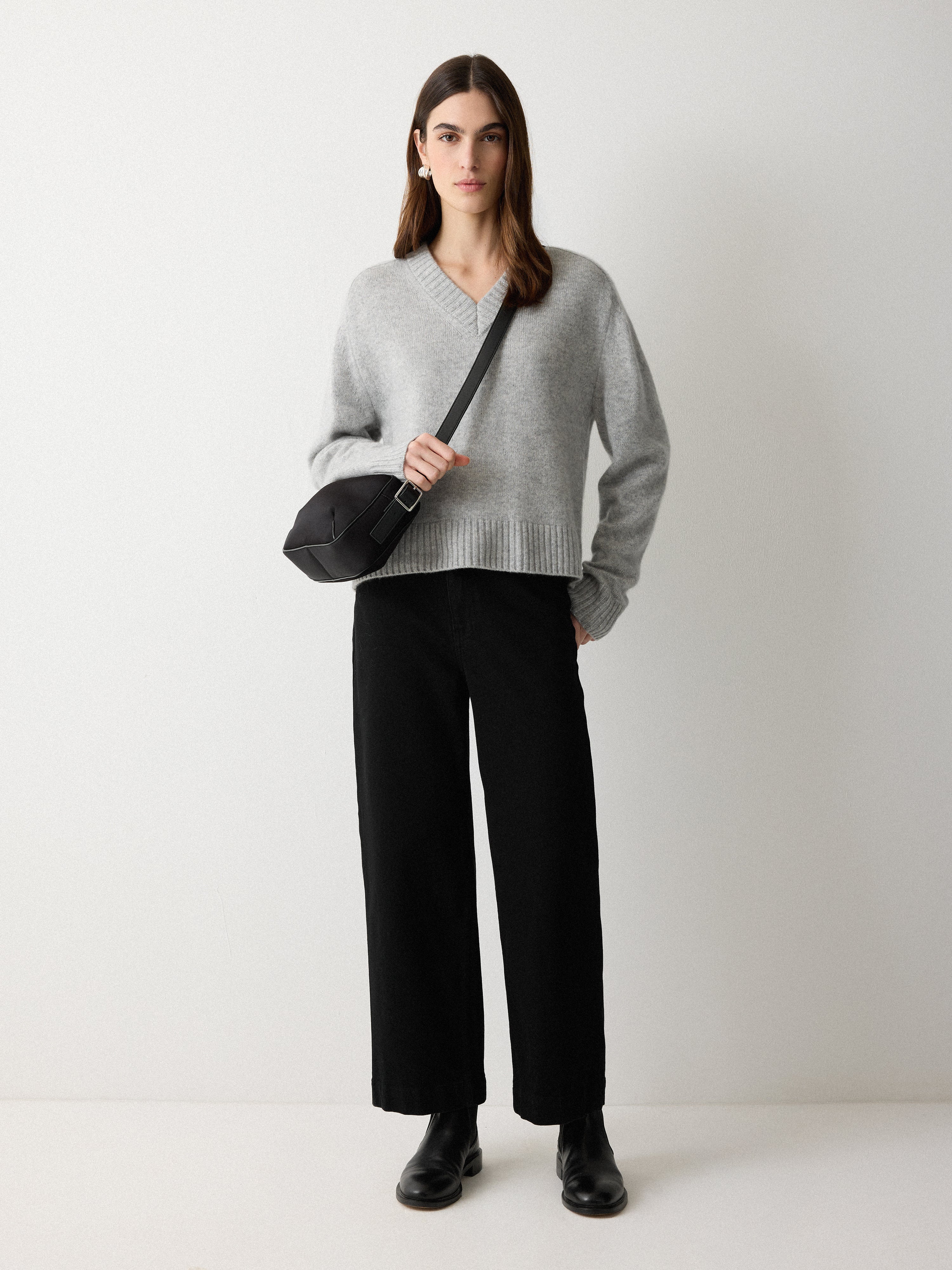 Padded Nylon Cross Body Bag | Black - Image 2