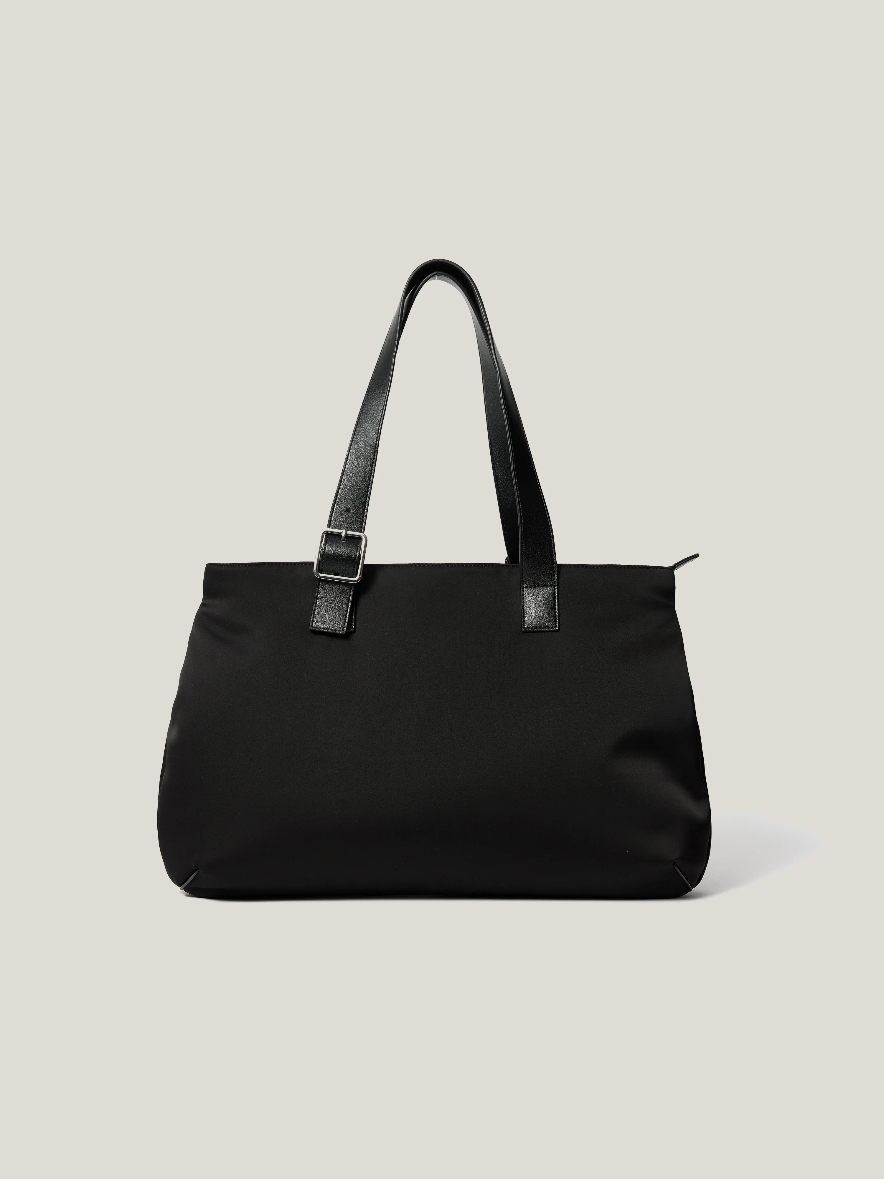 Padded Nylon Tote Bag | Black - Image 4