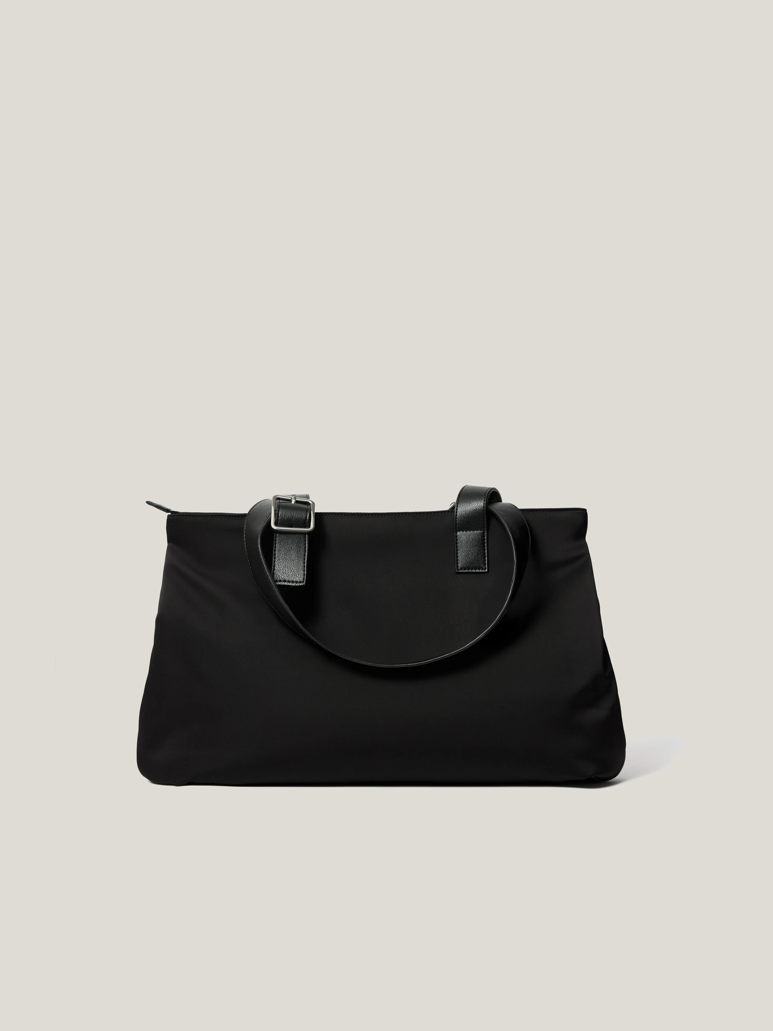 Padded Nylon Tote Bag | Black - Image 8