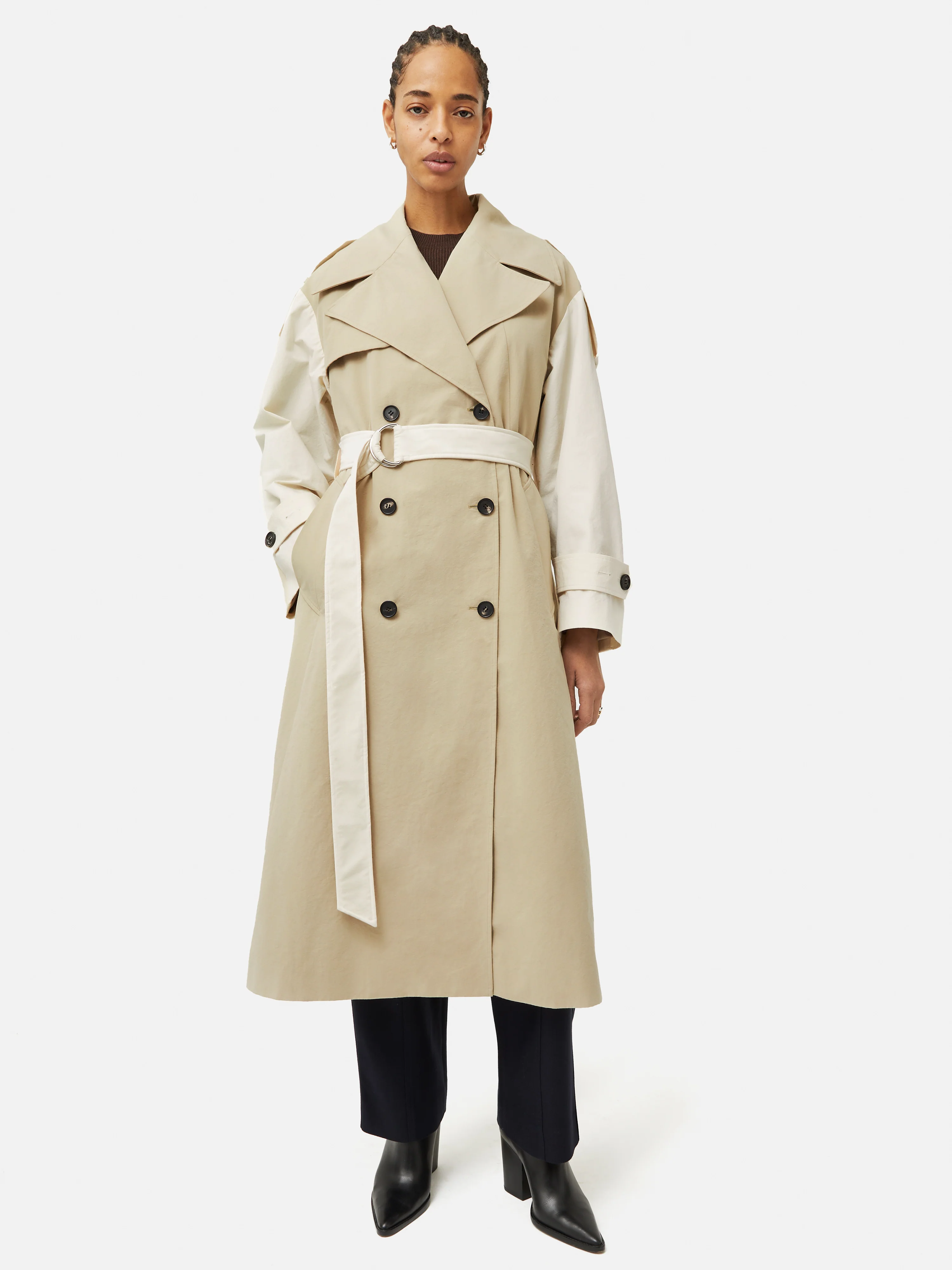Panelled Trench Coat | Multi - Image 2