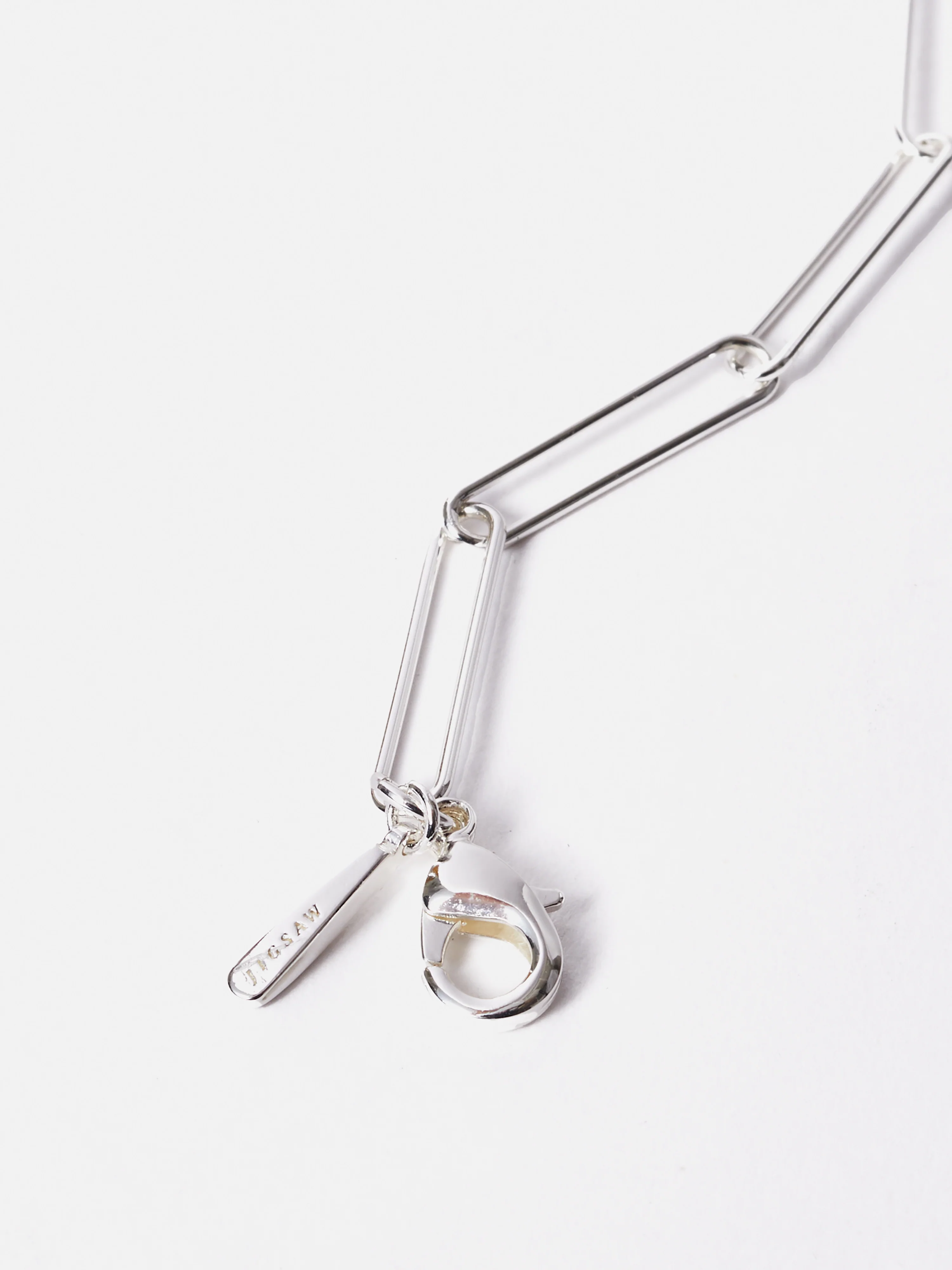 Paper Clip Chain Necklace | Silver - Image 4