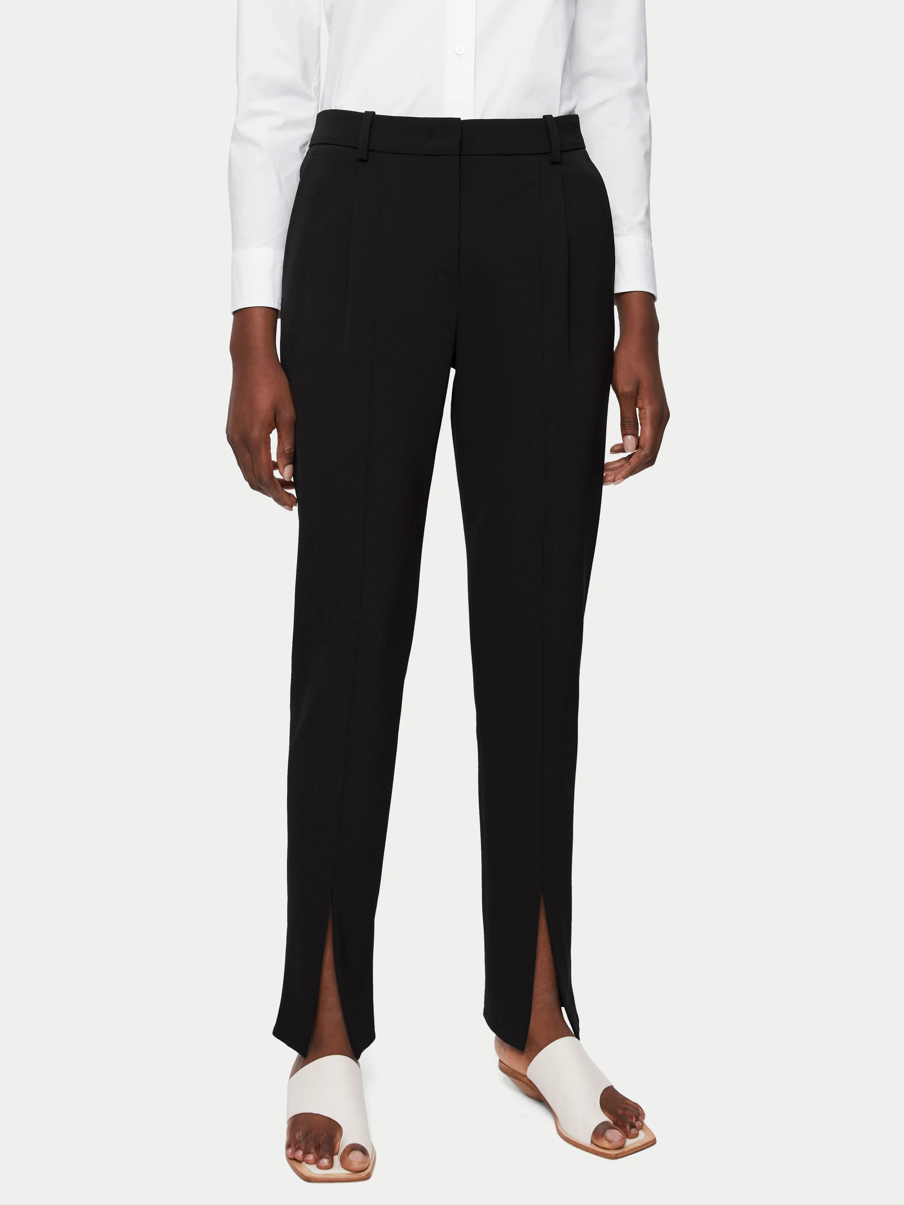 Paris Split Hem Trouser | Black - Image 2