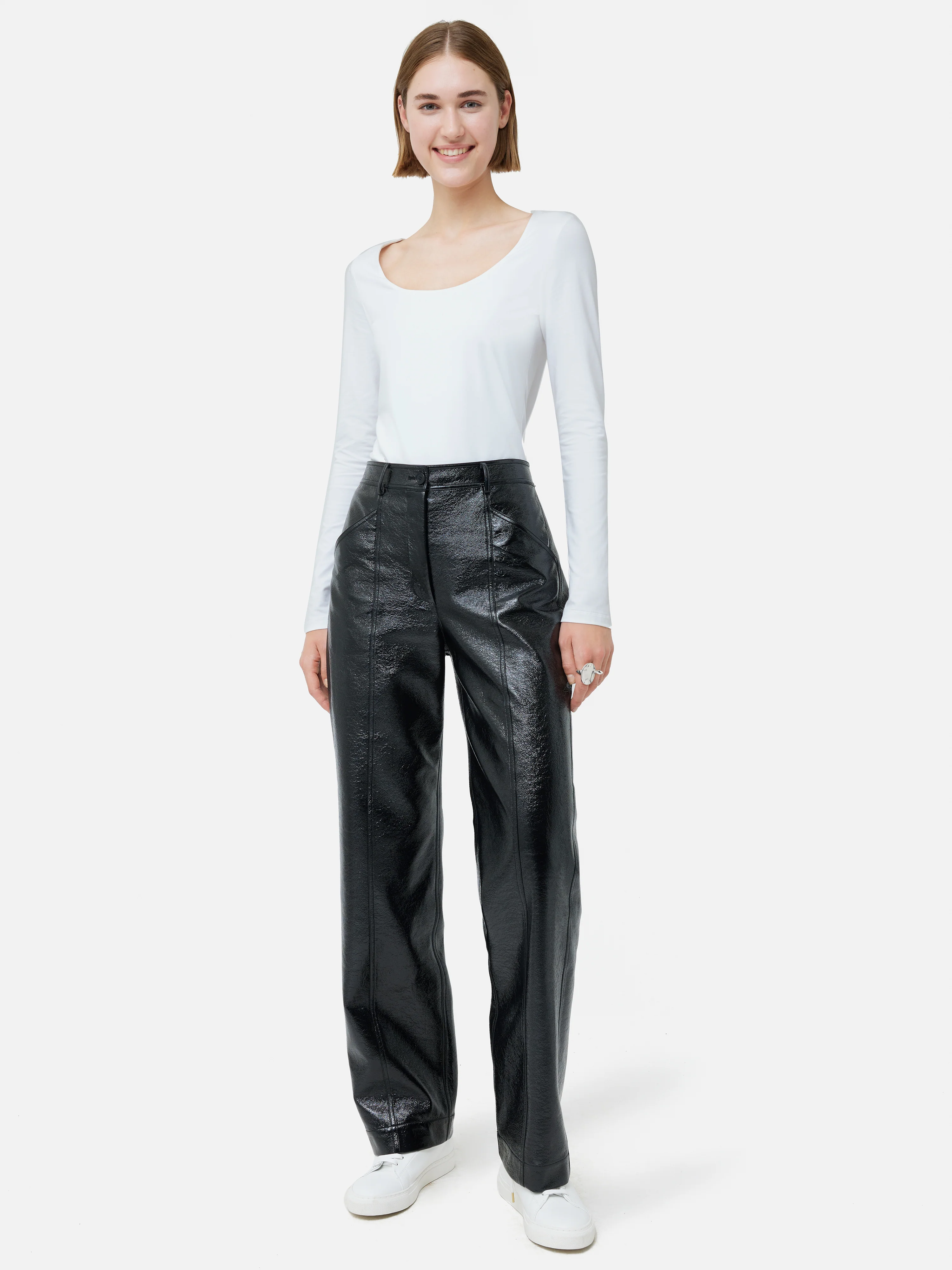 Patent Hatton Trouser | Black - Image 2
