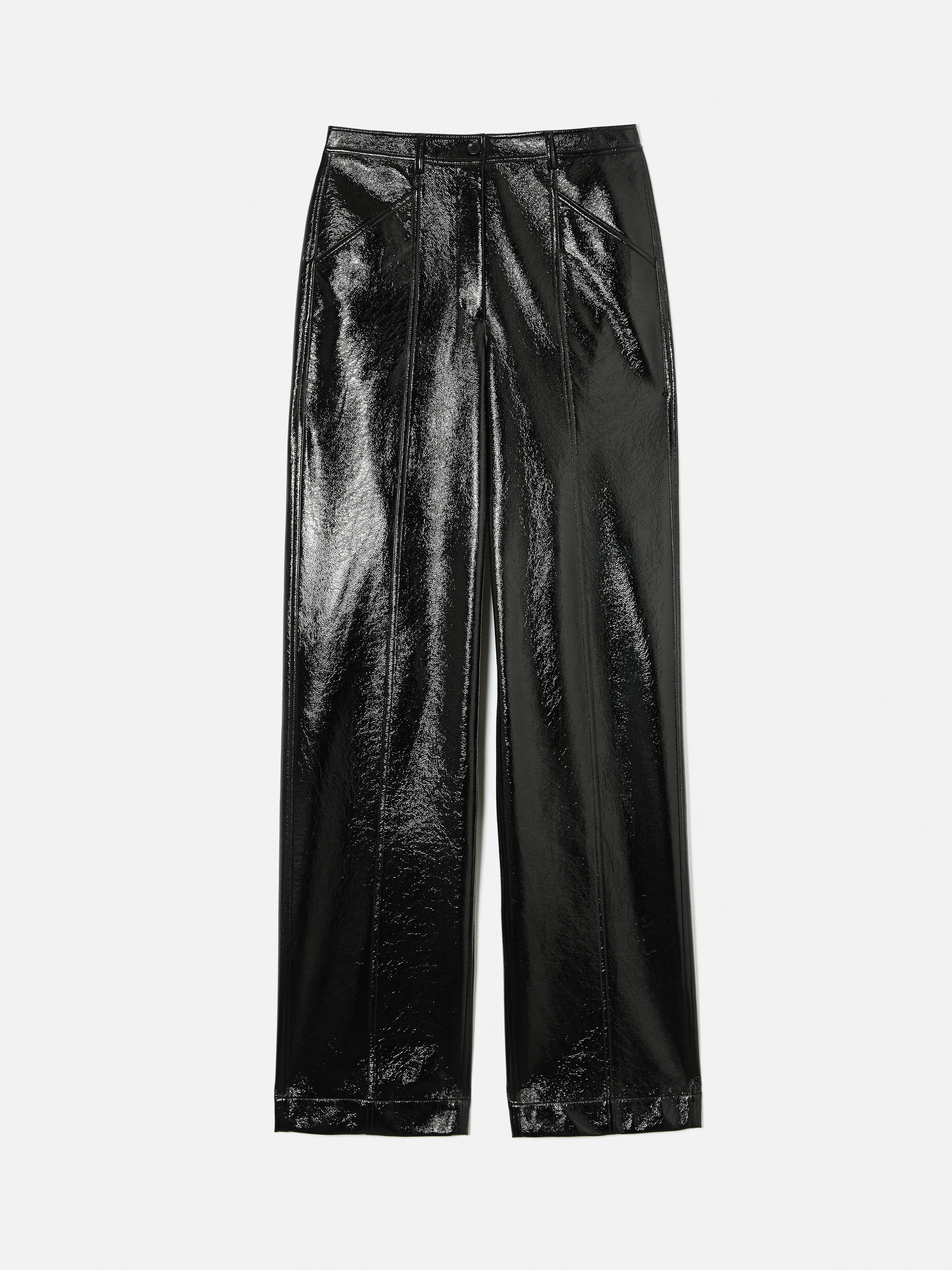 Patent Hatton Trouser | Black - Image 5