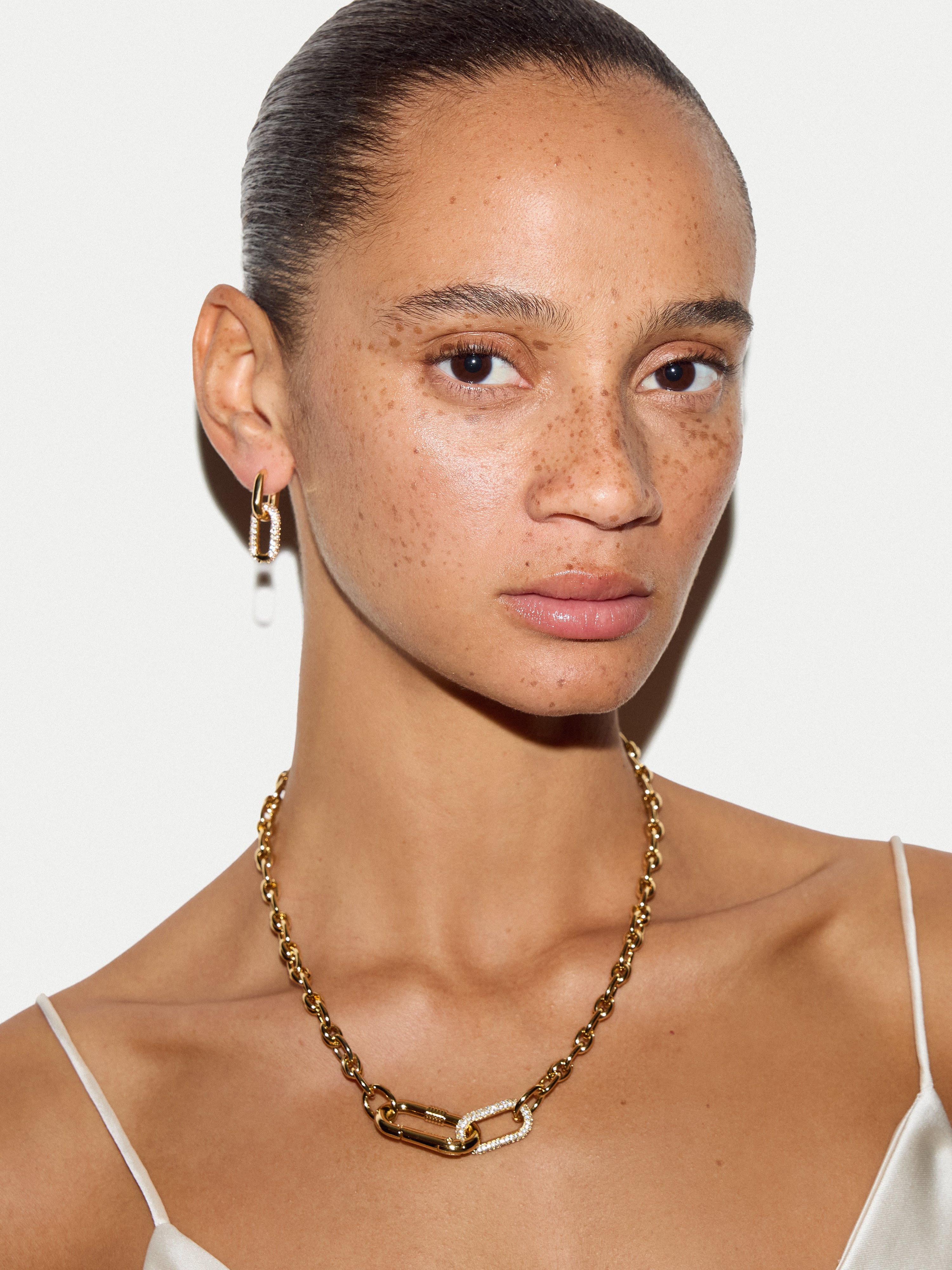 Pave Drop Earring | Gold - Image 2