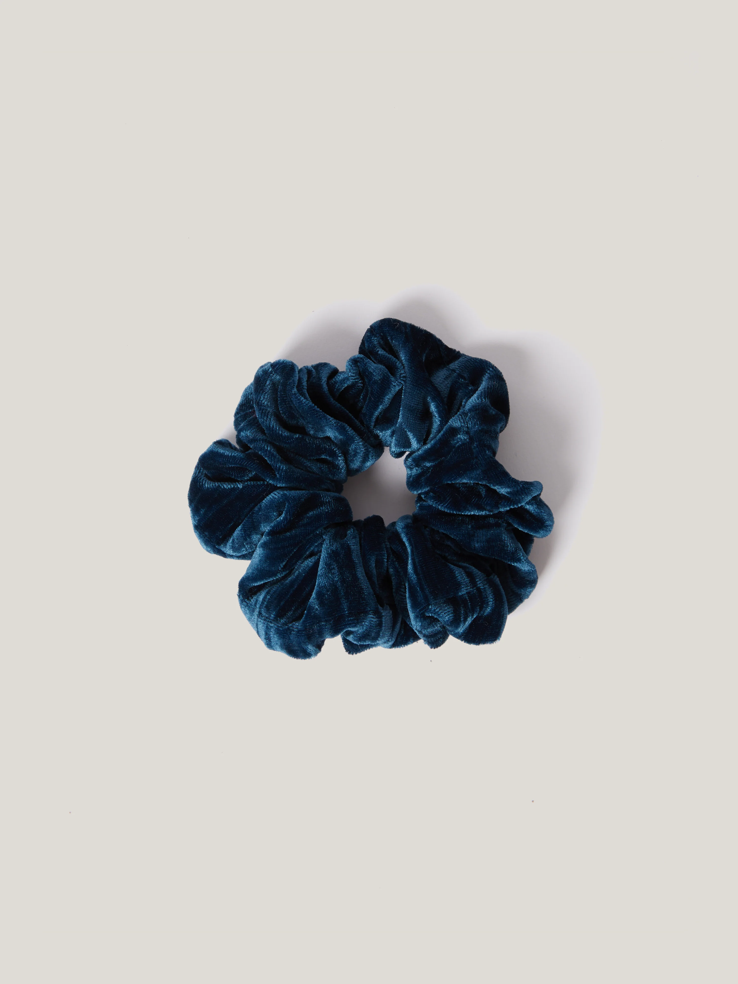 Plisse Velvet Scrunchie | Teal