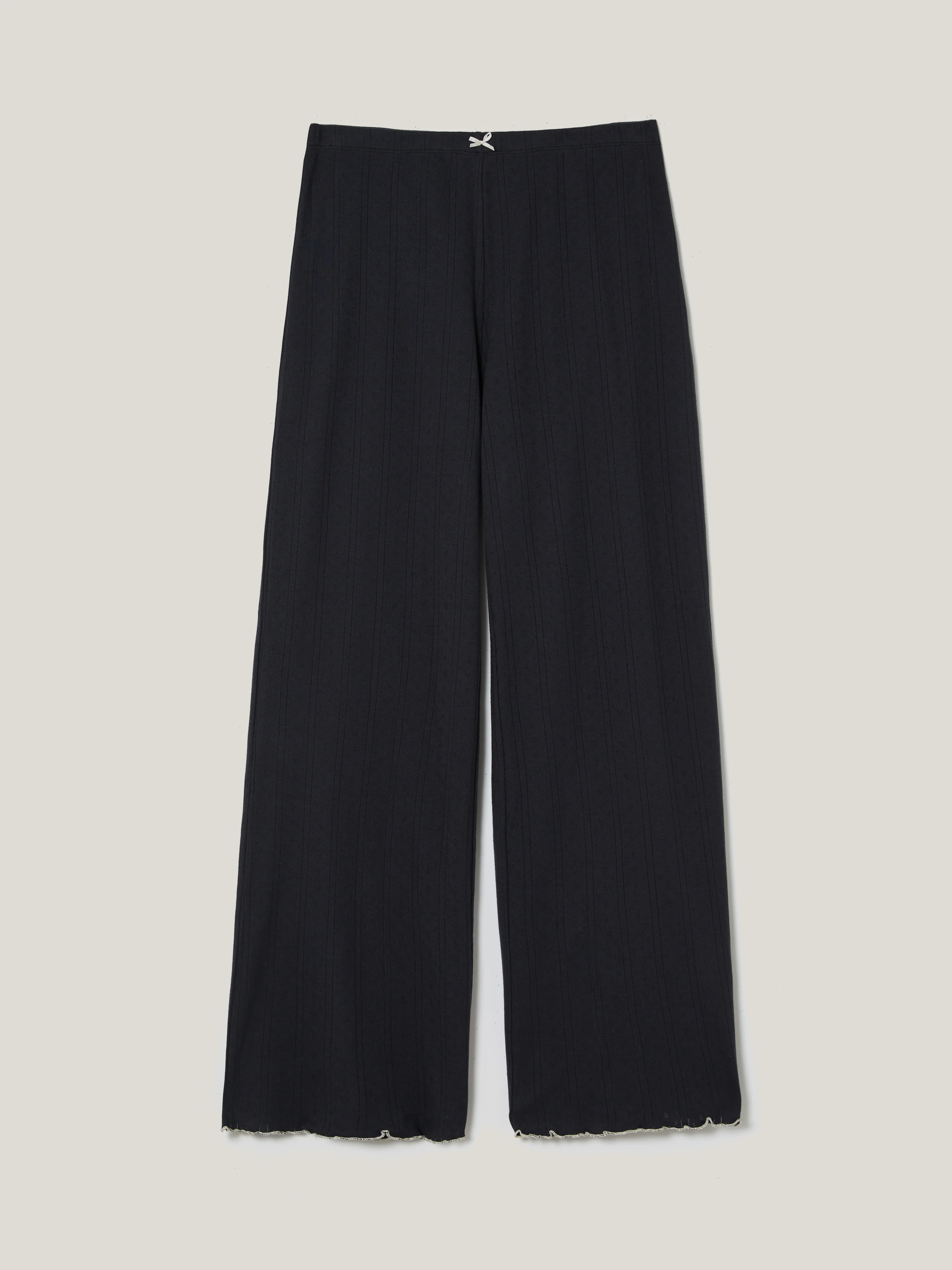 Pointelle Pyjama Trousers | Navy - Image 7