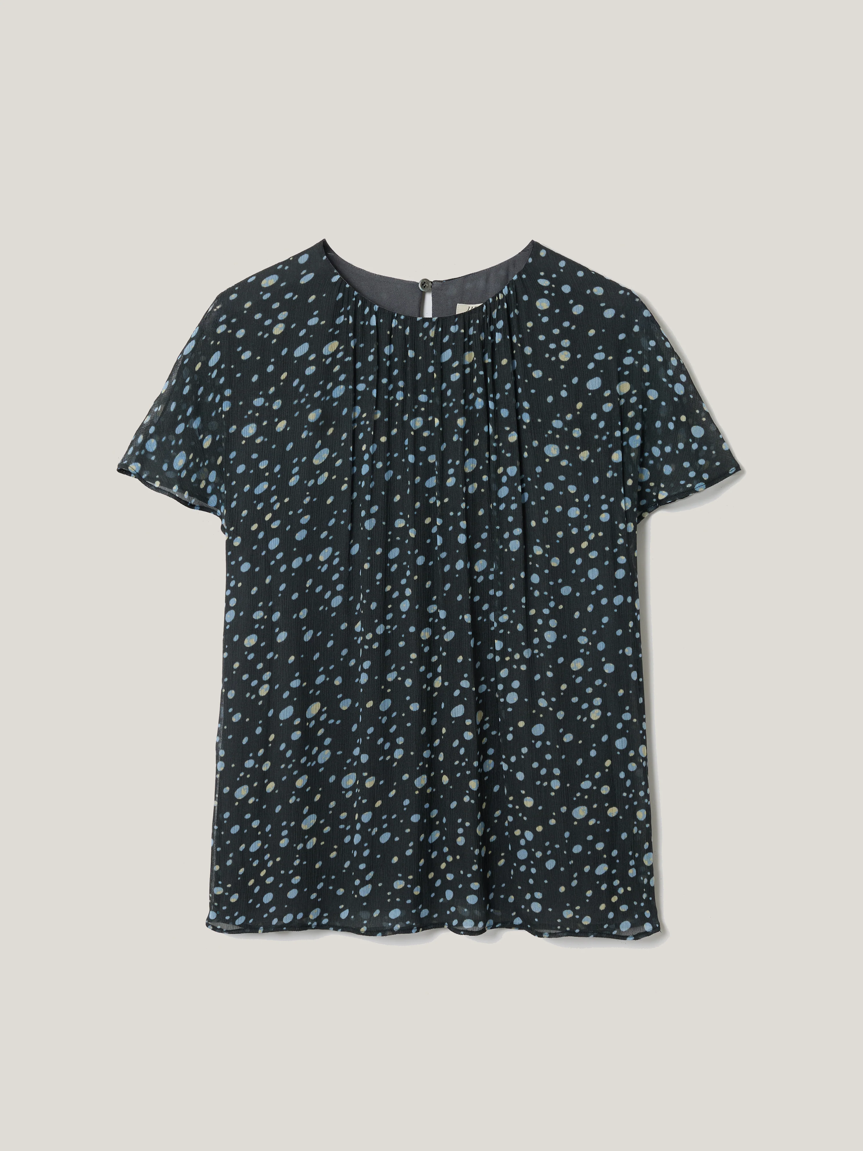 Polka Dot Chiffon Top | Grey - Image 5