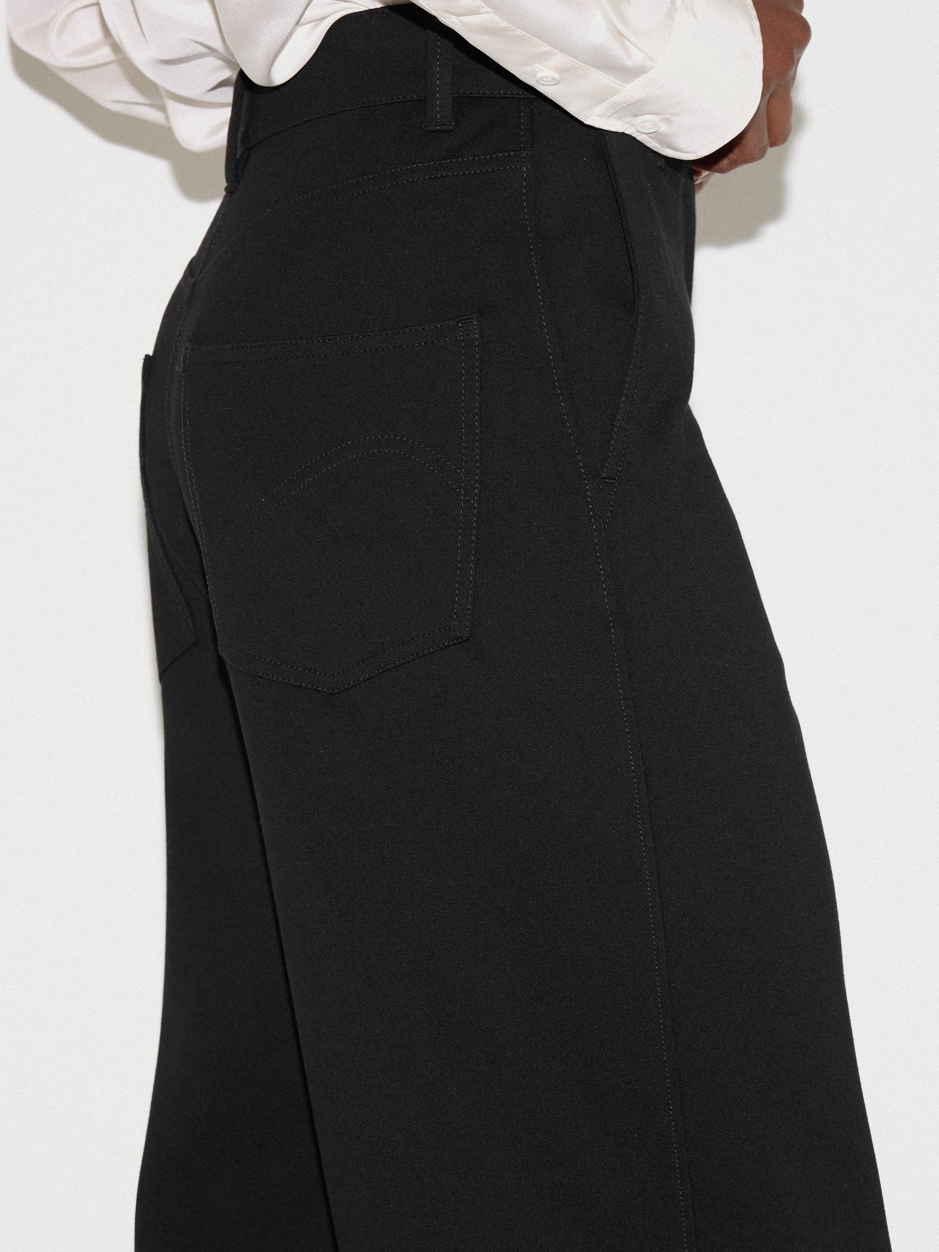Ponte Barrel Leg Trouser | Black - Image 3