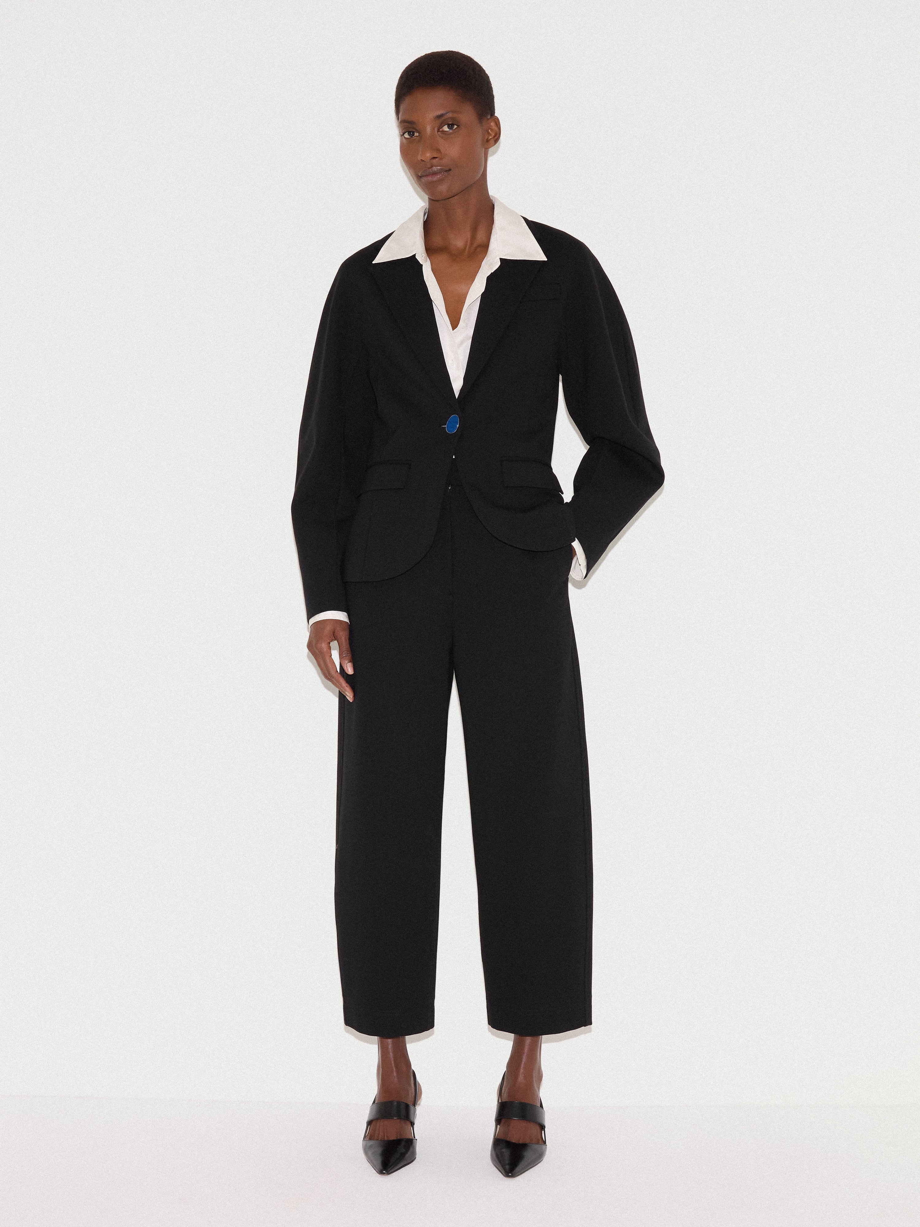 Ponte Jersey Sculpted Blazer | Black - Image 5