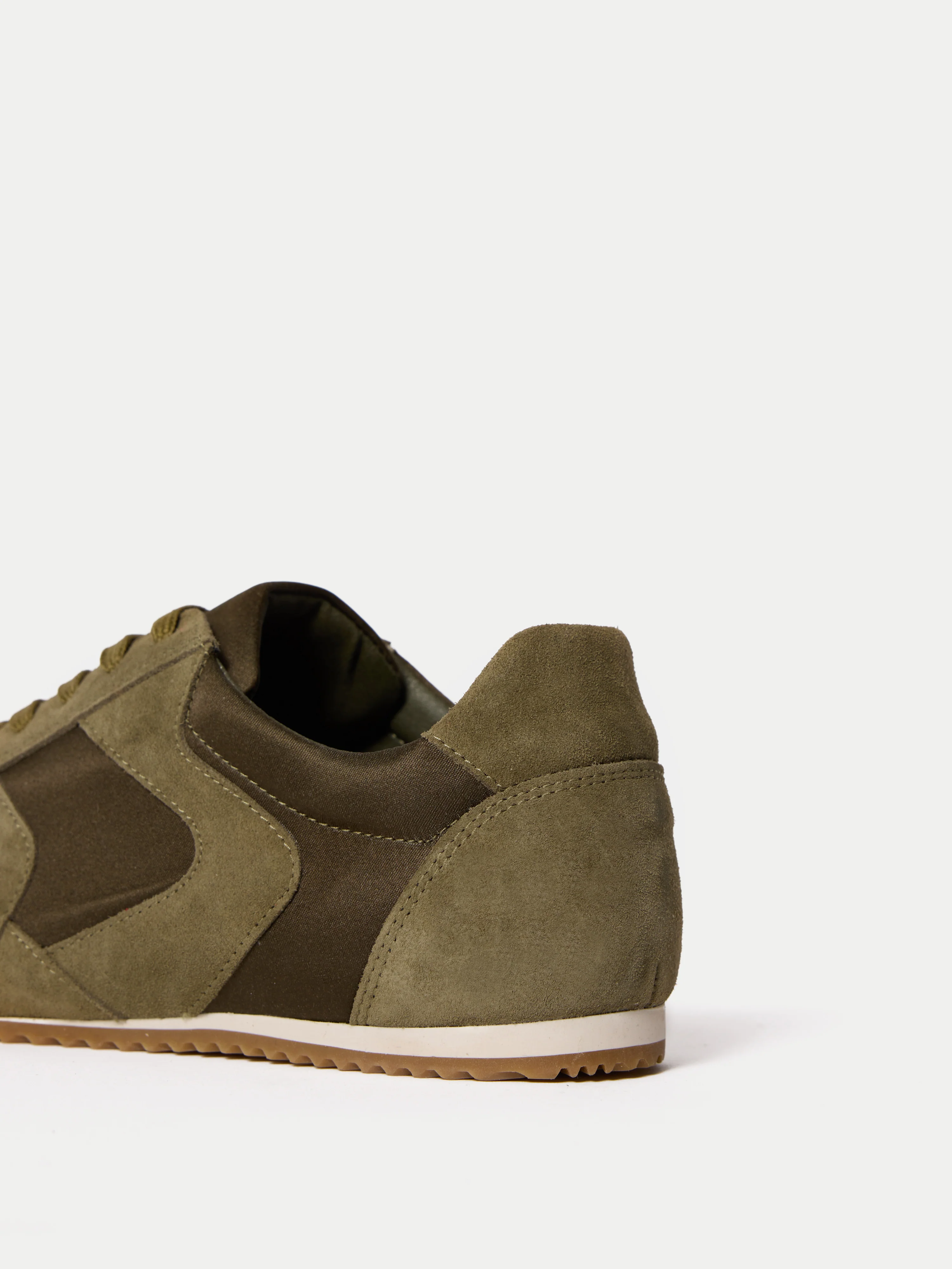 Porto Suede Satin Trainer | Khaki - Image 3