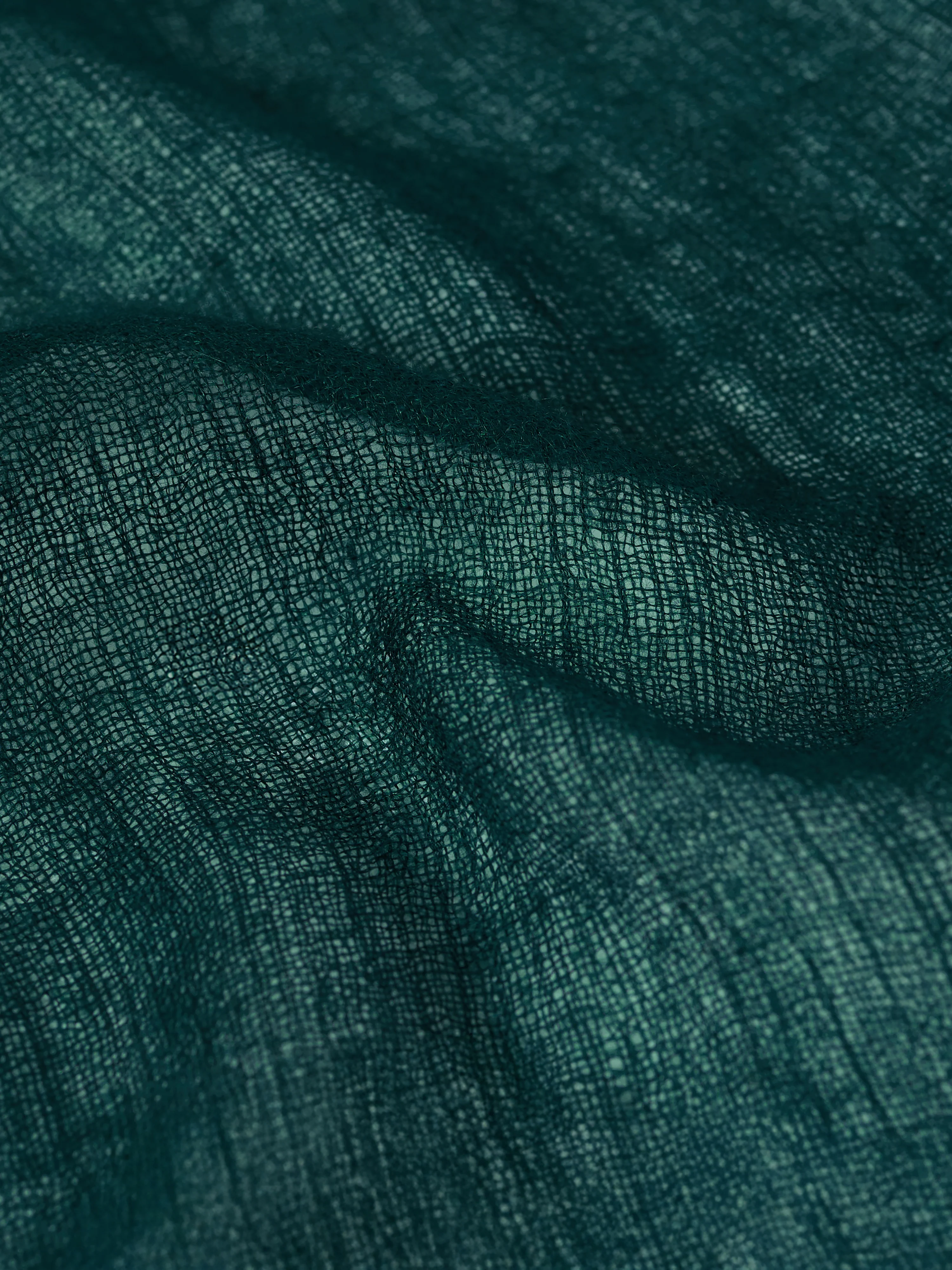 Pure Cashmere Gauze Scarf | Green - Image 4