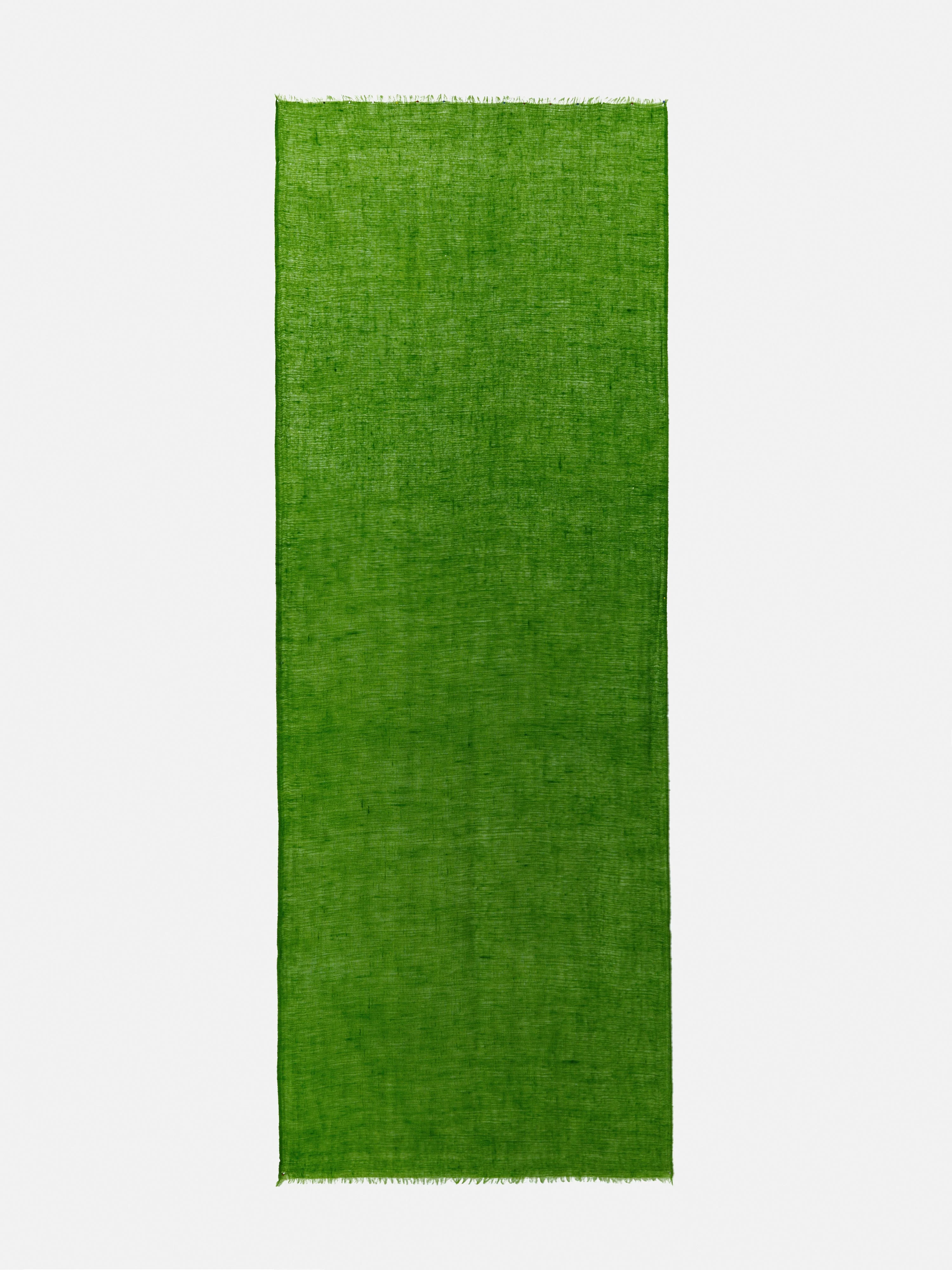 Pure Cashmere Gauze Scarf | Green - Image 3