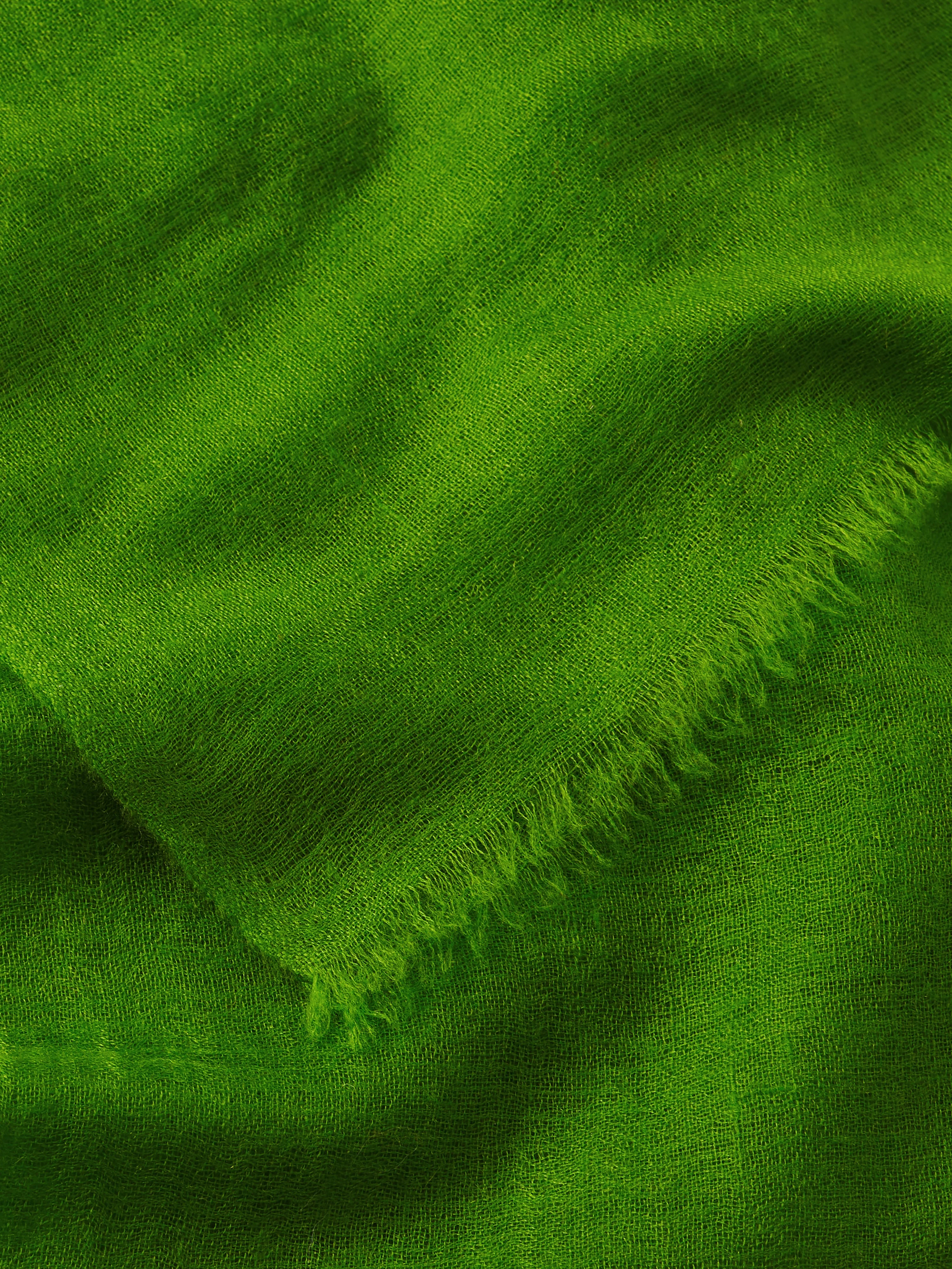 Pure Cashmere Gauze Scarf | Green - Image 5