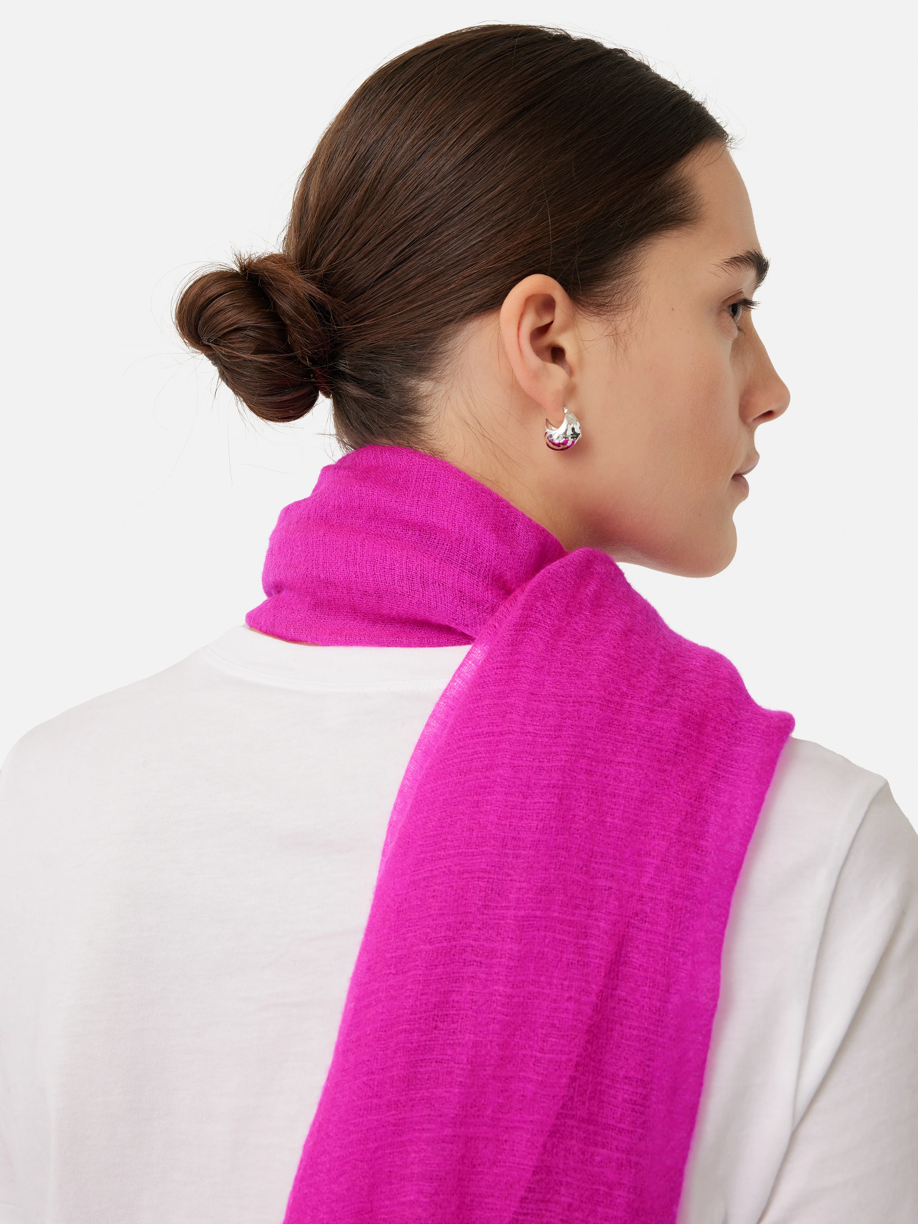 Pure Cashmere Gauze Scarf | Pink - Image 4