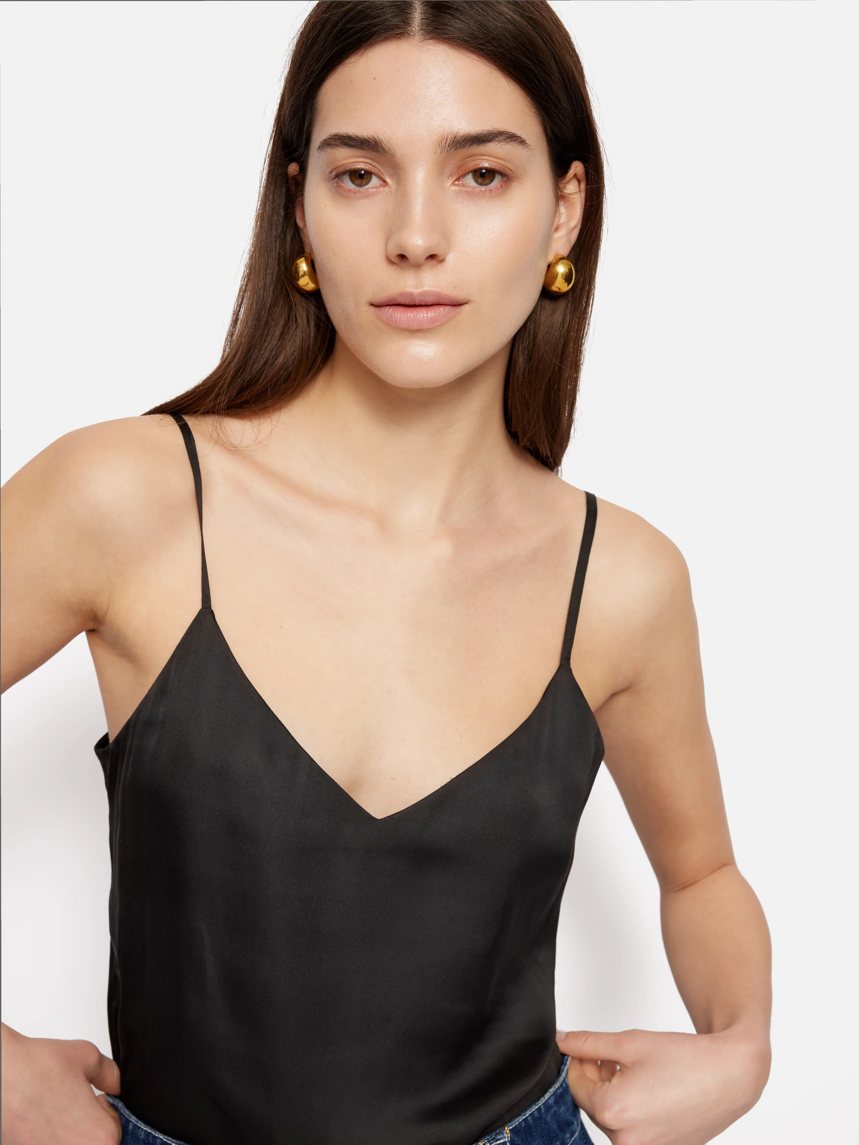 Recycled Satin Cami | Black - Image 2