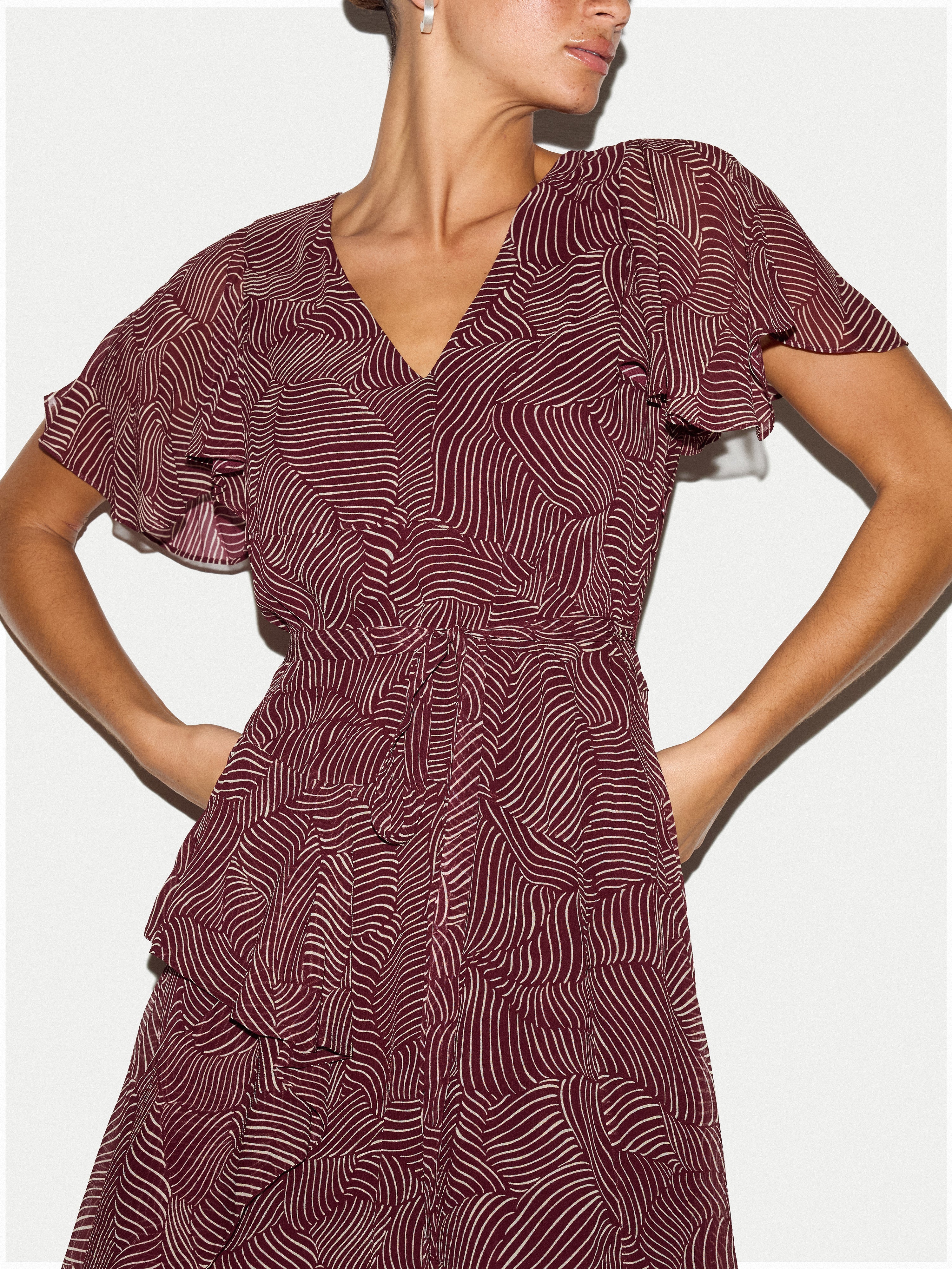 Optic Swirl Mini Dress | Red - Image 2