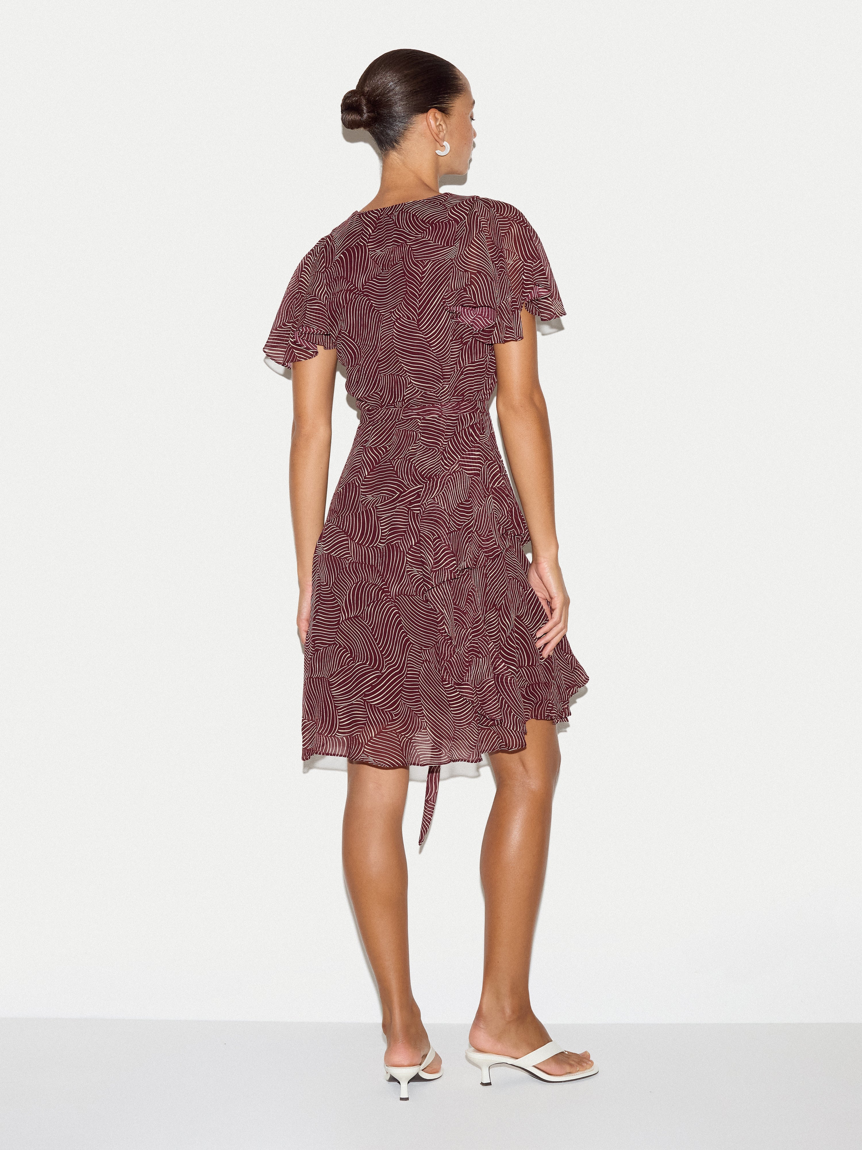 Optic Swirl Mini Dress | Red - Image 5