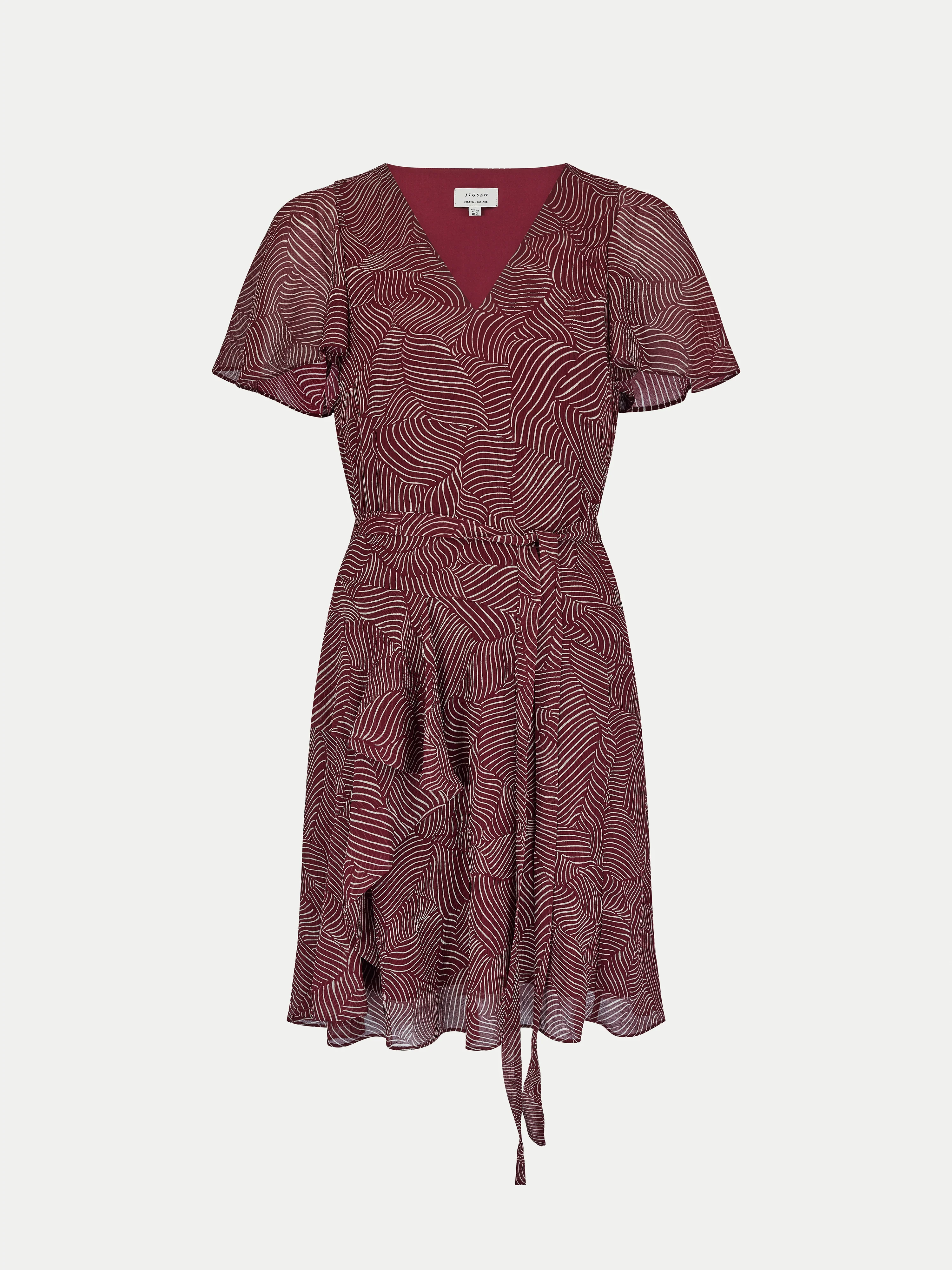 Optic Swirl Mini Dress | Red - Image 7