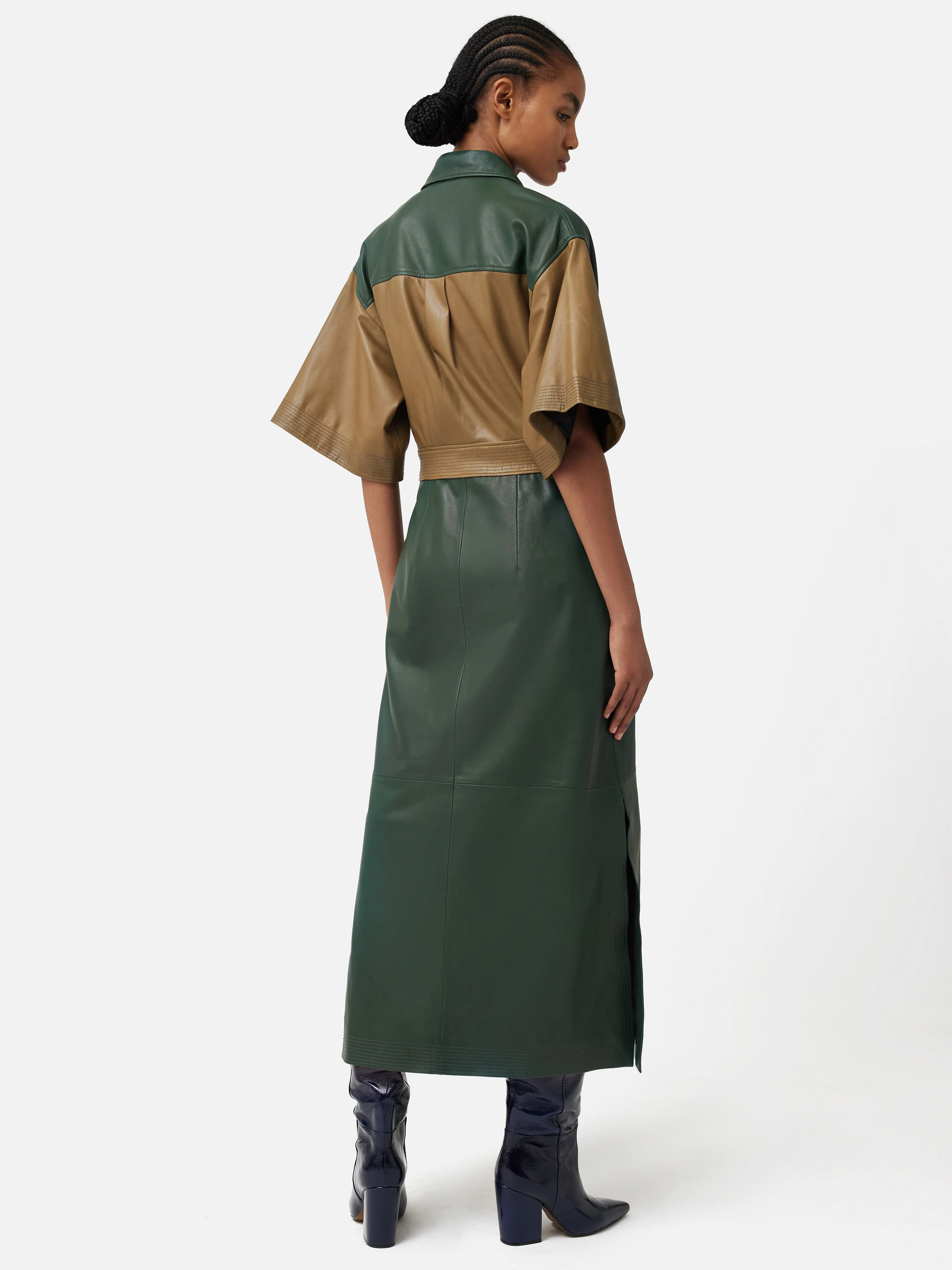 ROKSANDA Leather Dress | Khaki - Image 3